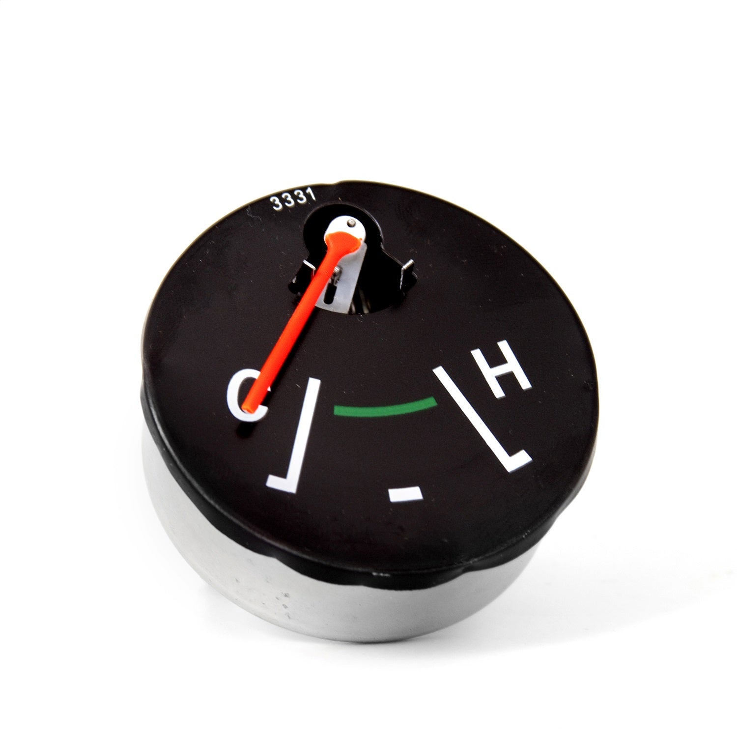 Omix 17209.05 Temperature Gauge; Original Design; Black Face w/Red Pointer; Omix 17209.05