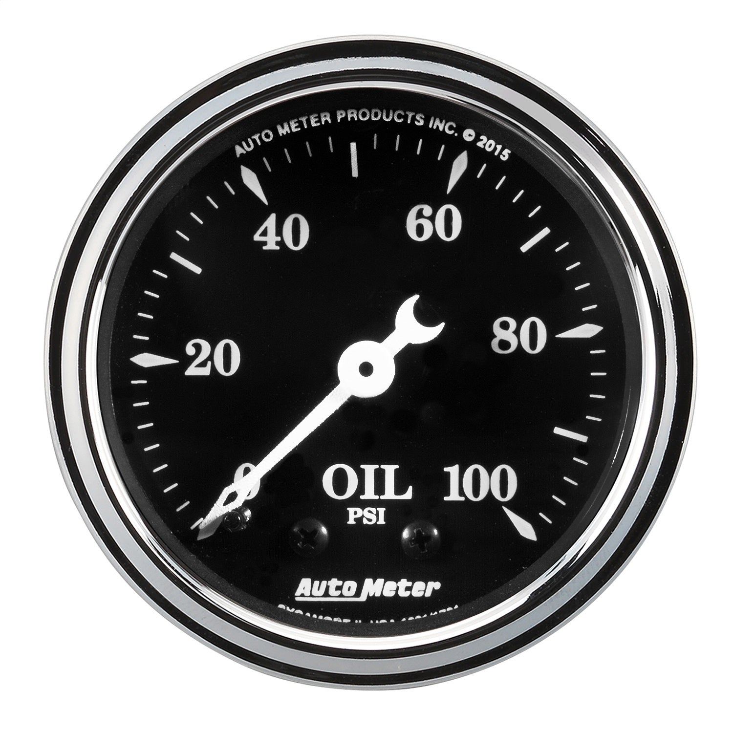 AutoMeter 1721 GAUGE; OIL PRESS; 2 1/16in.; 100PSI; MECH; OLD TYME BLACK AutoMeter 1721