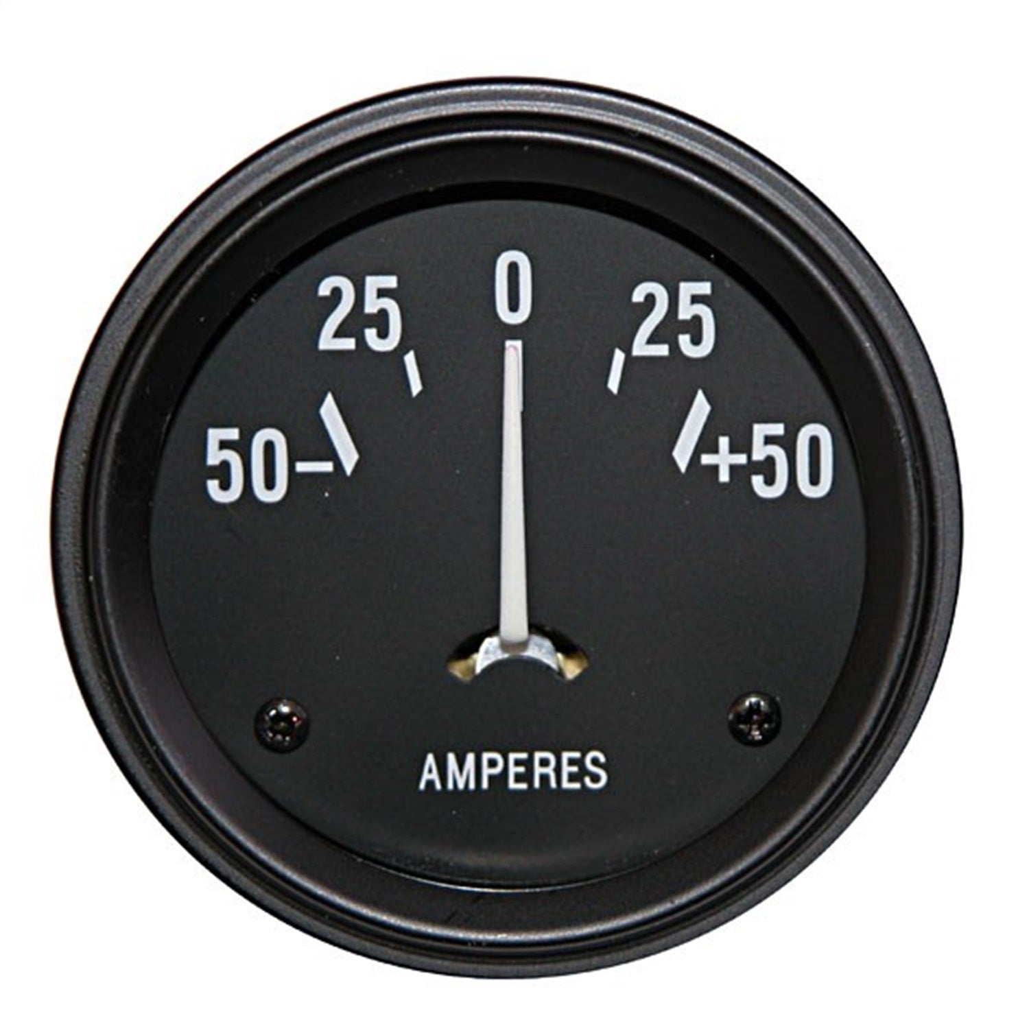 Omix 17210.01 Ammeter; Inside; Black Face w/White Pointer; -50 To 50; Omix 17210.01