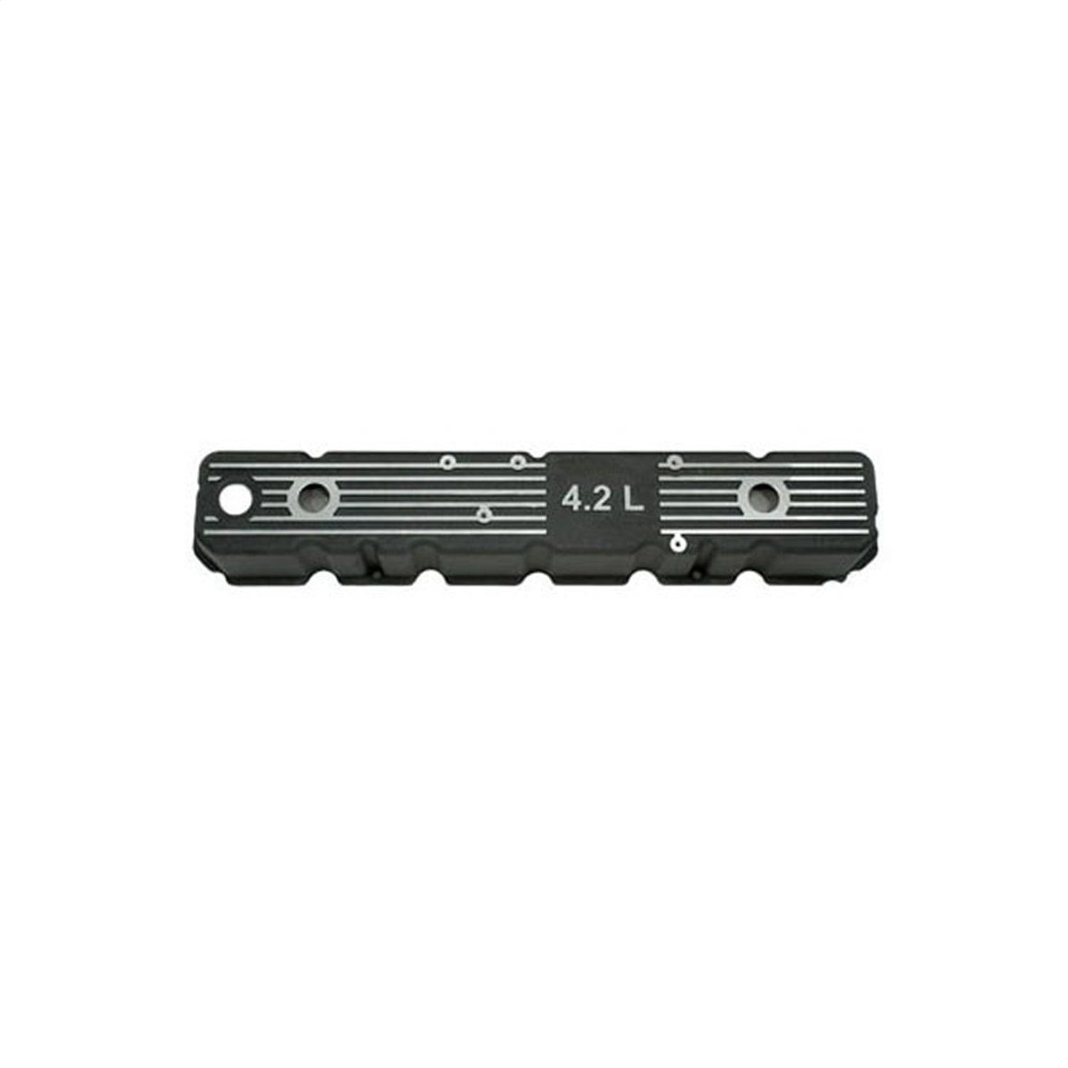 Omix 17401.08 Valve Cover; Aluminum; Black; w/Gasket; 4.2L Logo; Omix 17401.08