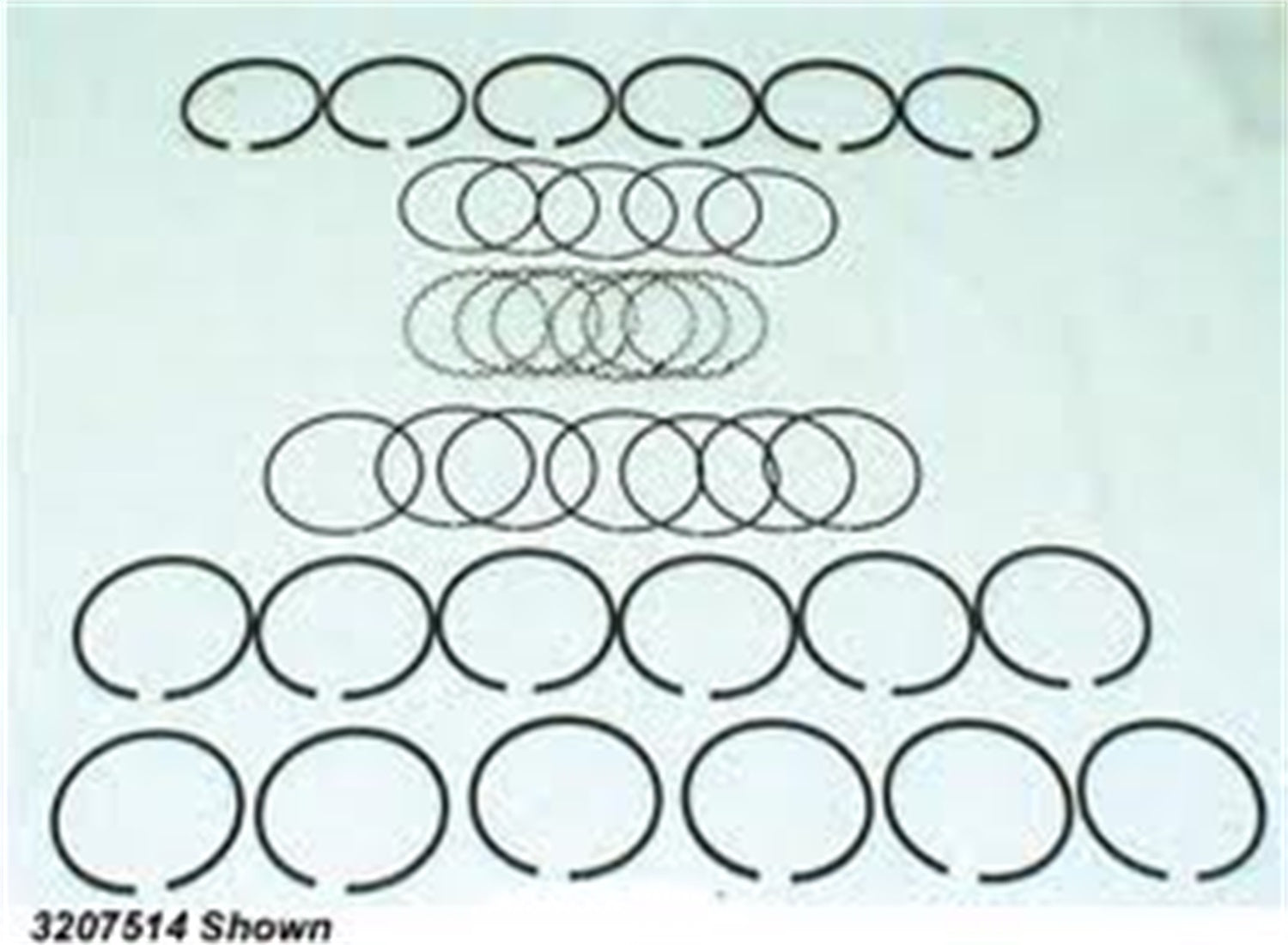 Omix 17430.33 Piston Ring Set; 0.020 in. Over; Omix 17430.33