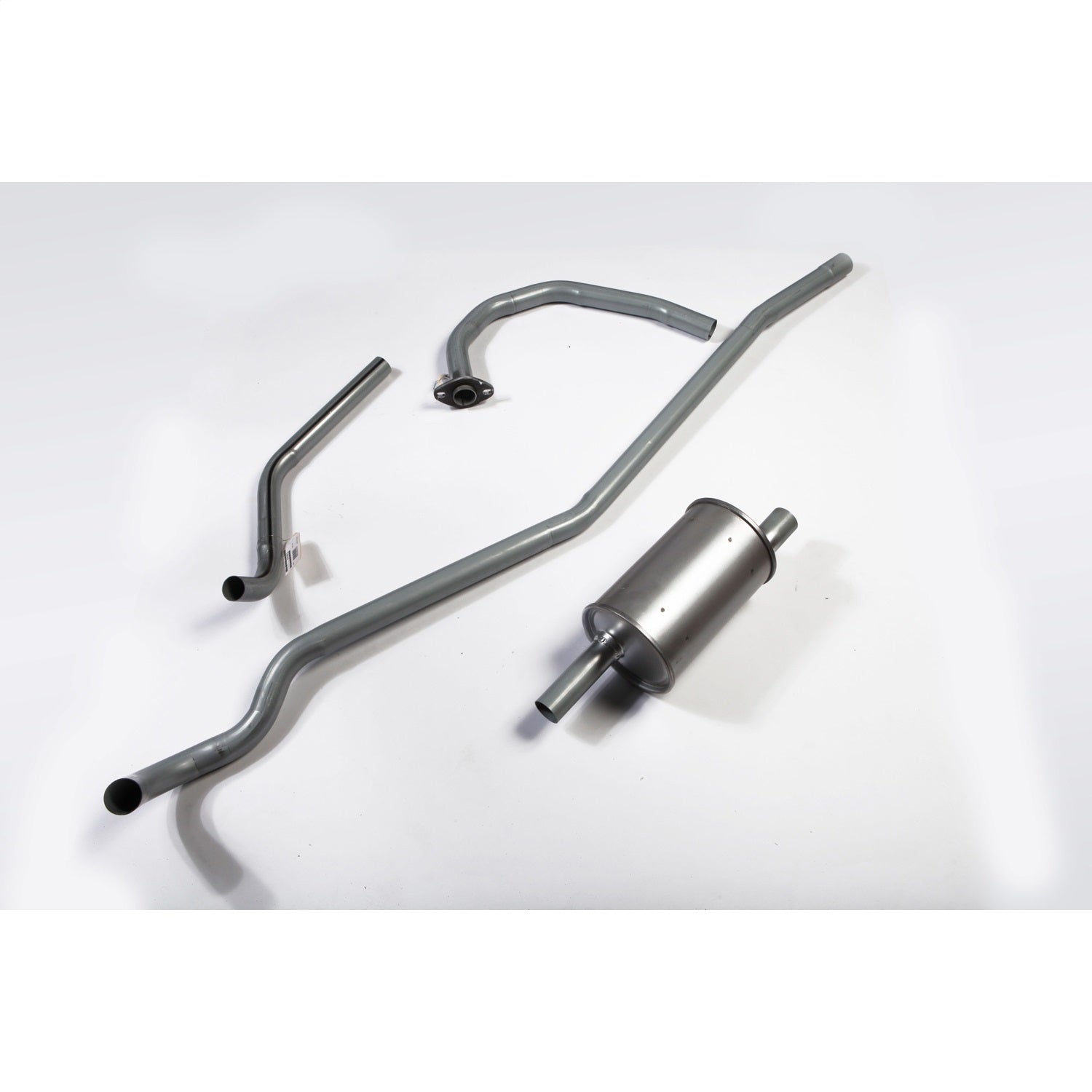 Omix 17606.11 Exhaust Kit; Incl. Intermediate Pipe/Head Pipe/Muffler/Tailpipe; Omix 17606.11