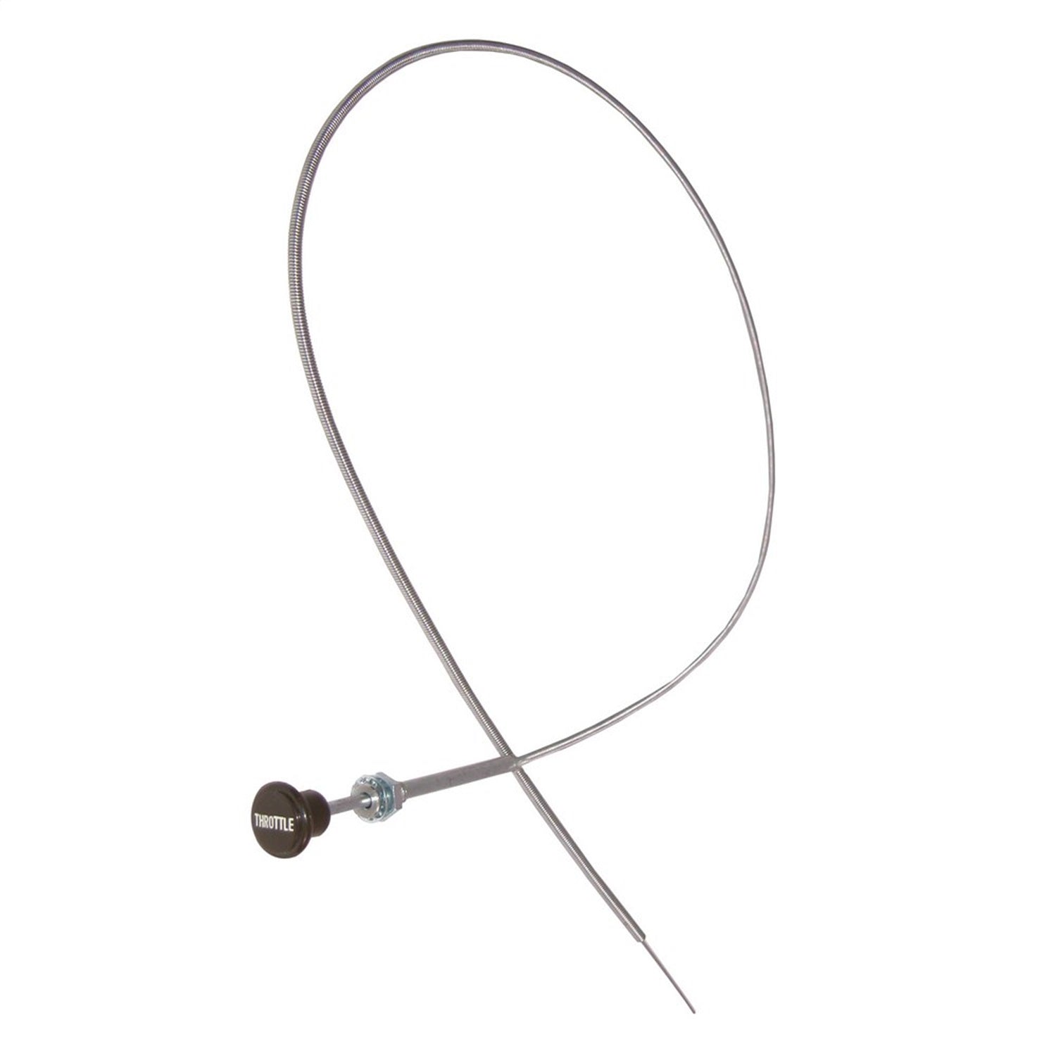 Omix 17735.01 Throttle Cable; Black Knob; Omix 17735.01