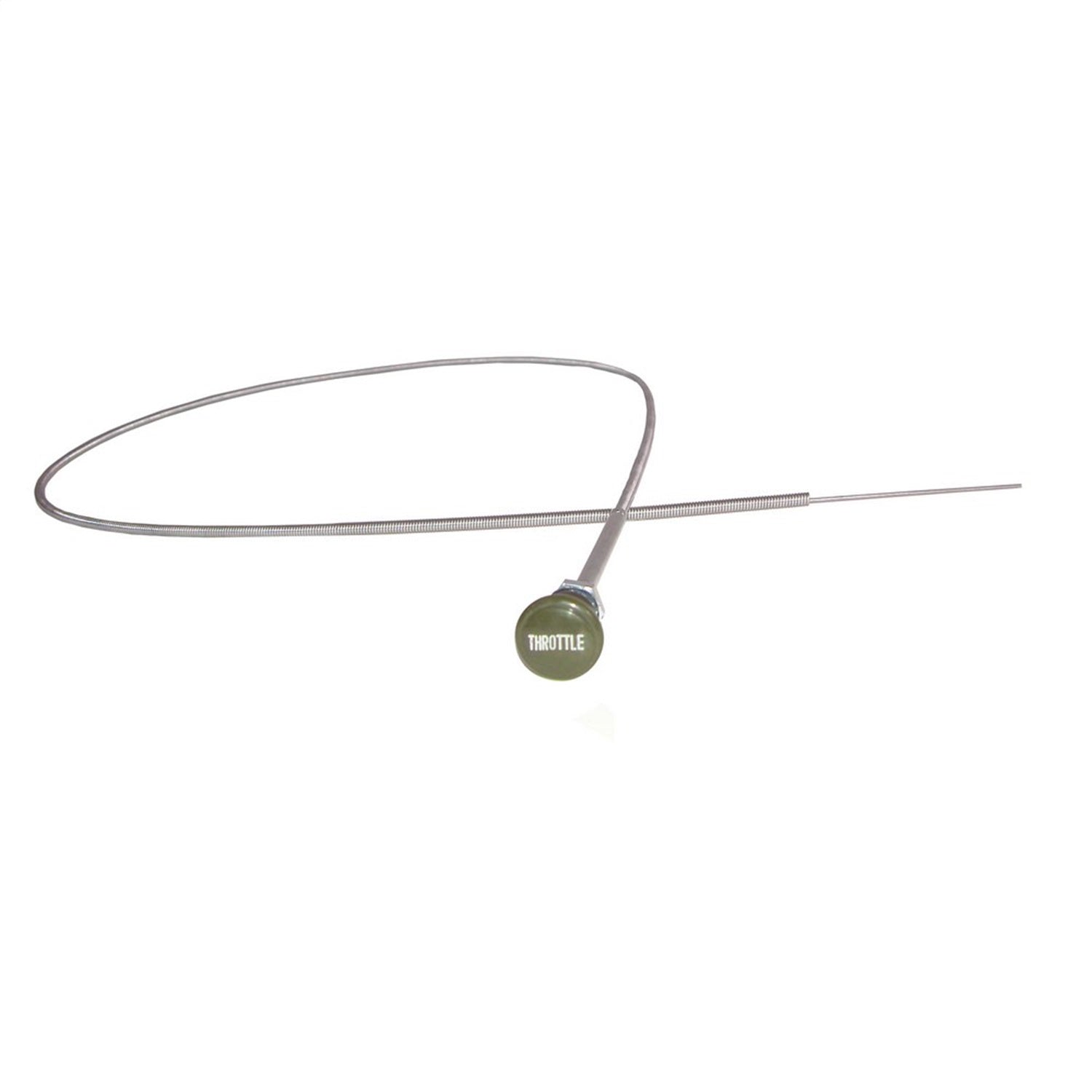 Omix 17735.02 Throttle Cable; Olive Green Knob; Omix 17735.02