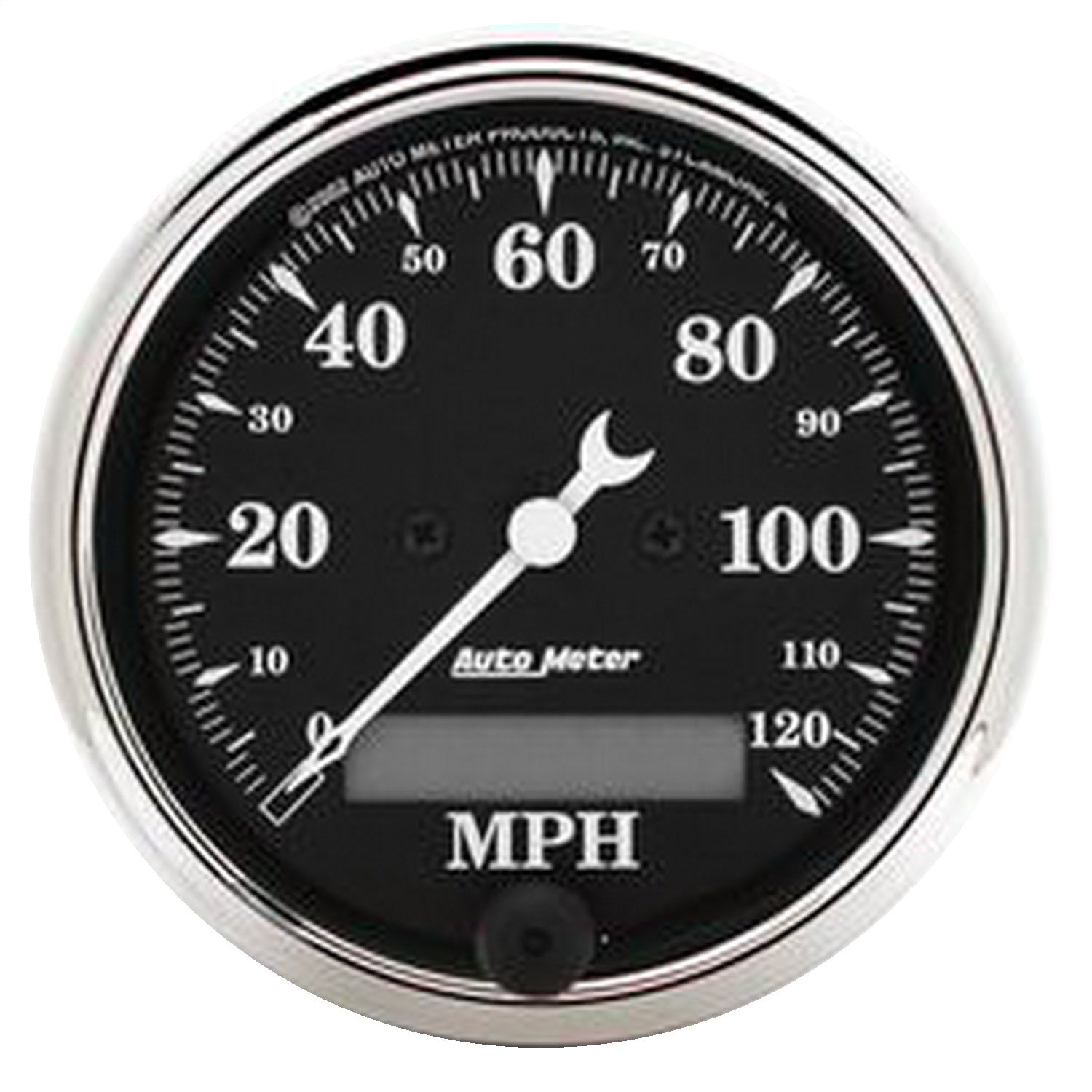 AutoMeter 1787 GAUGE; SPEEDO.; 3 1/8in.; 120MPH; ELEC. PROG. W/LCD ODO; OLD TYME BLK AutoMeter 1787