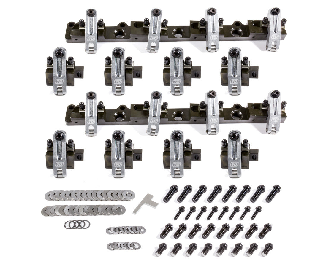 T&D Machine 3142-180/180 BBC Shaft Rocker Arm Kit w/Brodix SR20 Heads T&D Machine 3142-180/180