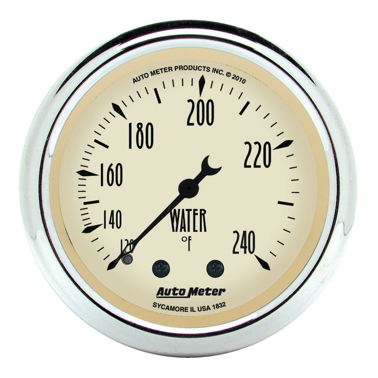 AutoMeter 1832 GAUGE; WATER TEMP; 2 1/16in.; 120-240deg.F; MECH; ANTIQUE BEIGE AutoMeter 1832