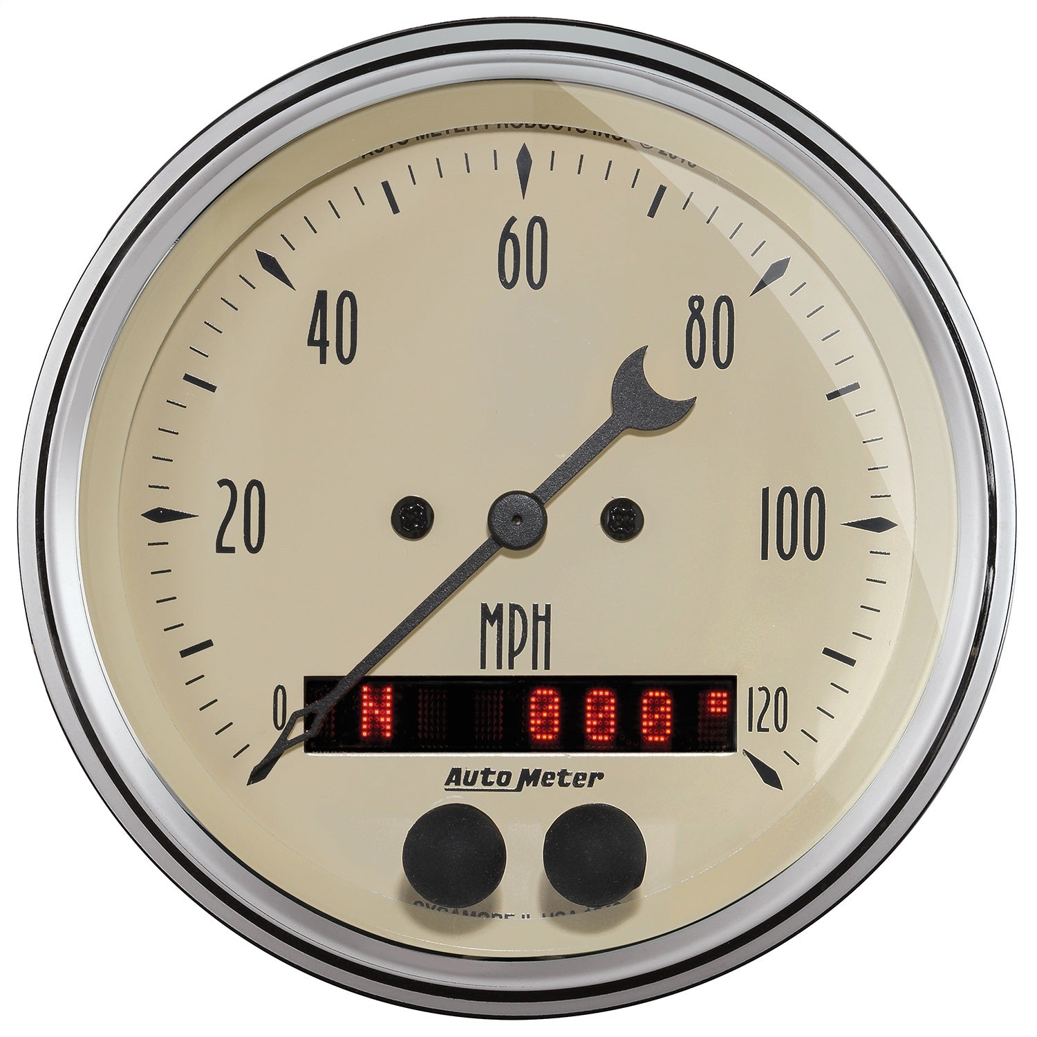 AutoMeter 1849 GAUGE; SPEEDOMETER; 3 3/8in.; 120MPH; GPS; ANTIQUE BEIGE AutoMeter 1849