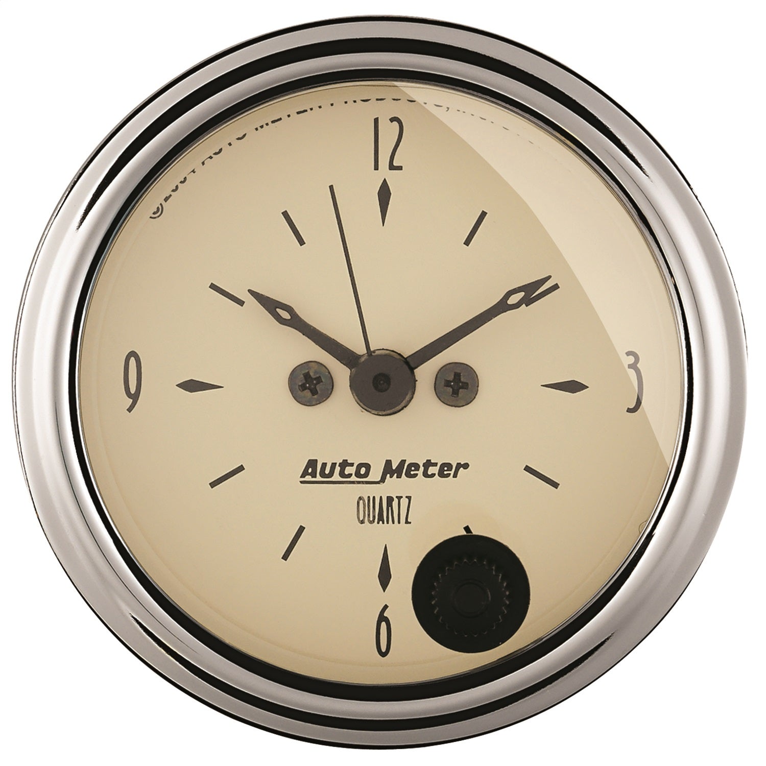 AutoMeter 1885 GAUGE; CLOCK; 2 1/16in.; 12HR; ANALOG; ANTIQUE BEIGE AutoMeter 1885