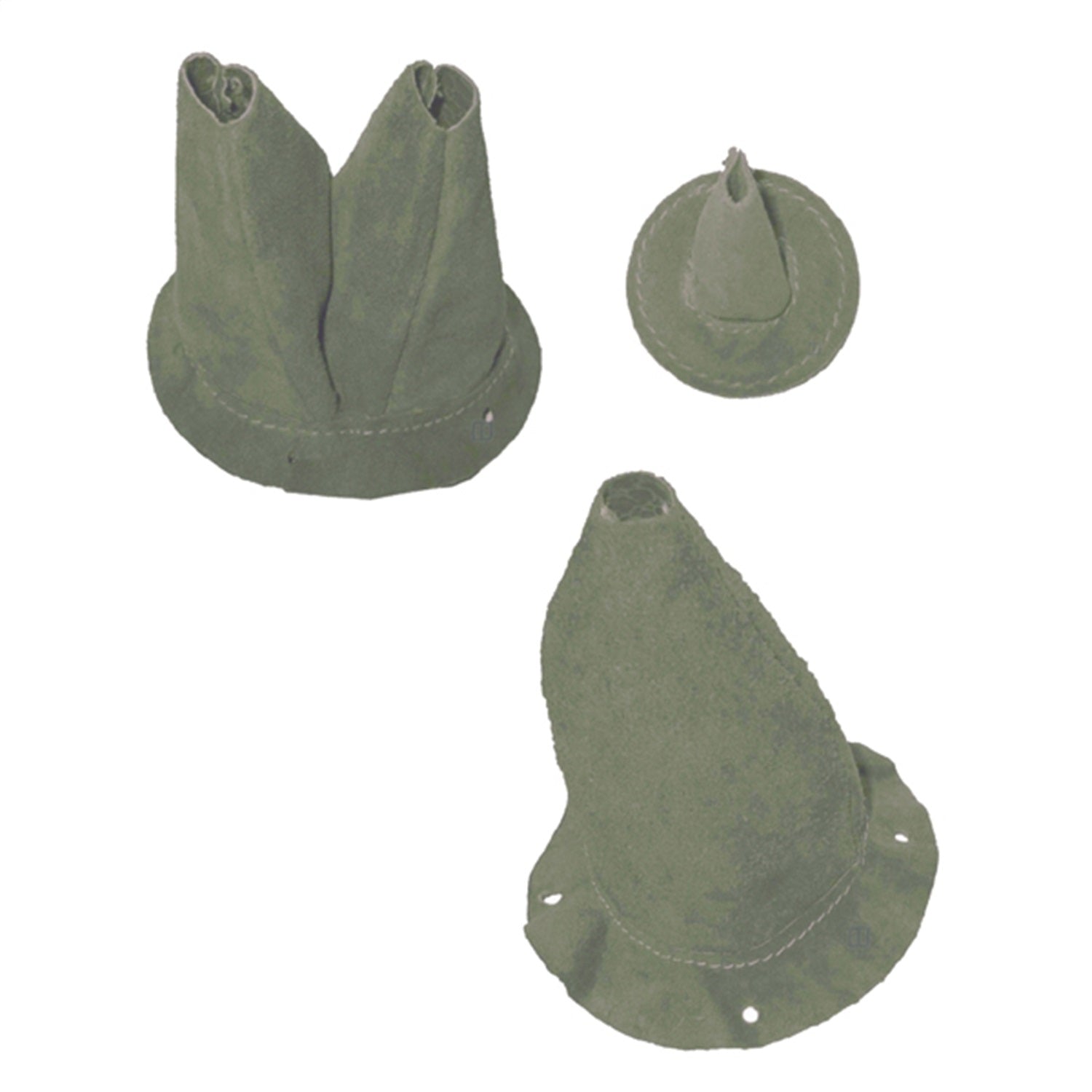 Omix 18889.06 Manual Trans Shift Boot; 3 pc.; Leather; Pea Green; Omix 18889.06