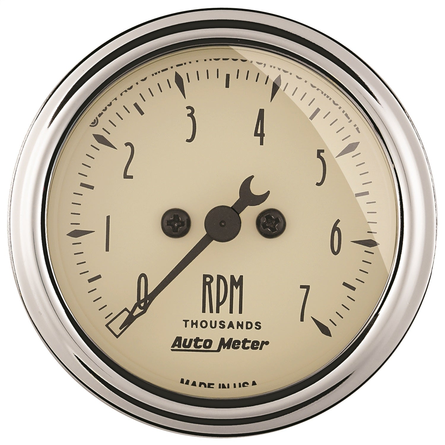 AutoMeter 1897 GAUGE; TACHOMETER; 2 1/16in.; 7K RPM; IN-DASH; ANTIQUE BEIGE AutoMeter 1897