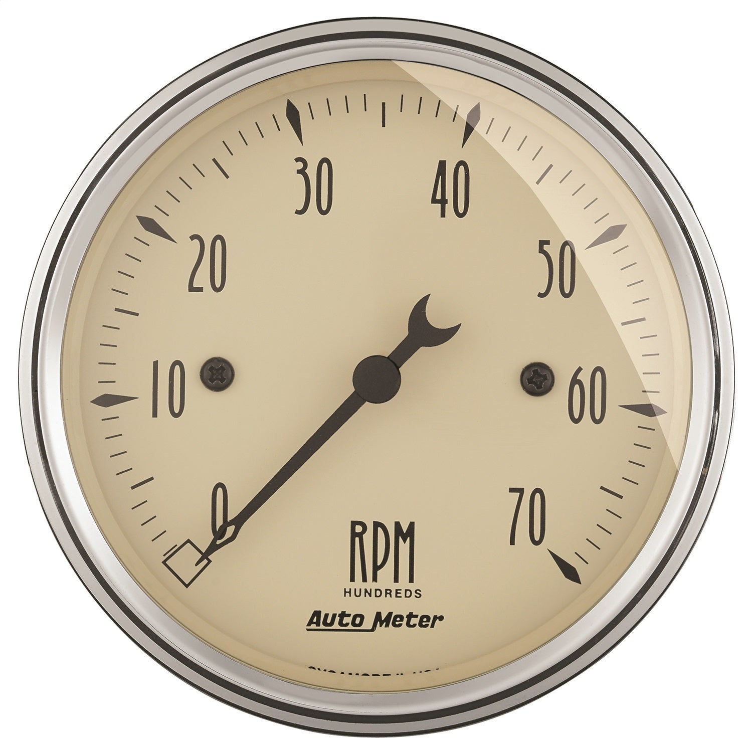 AutoMeter 1898 GAUGE; TACHOMETER; 3 1/8in.; 7K RPM; IN-DASH; ANTIQUE BEIGE AutoMeter 1898