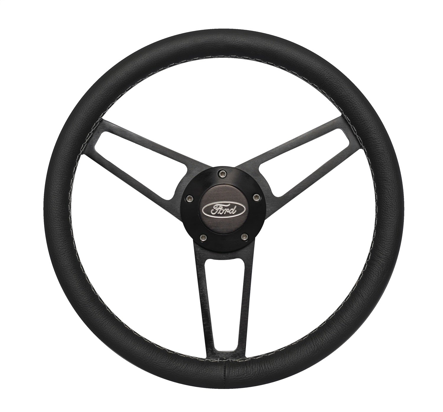 Grant 1908 Billet Series Leather Wheel; Ford Horn Button; Grant 1908