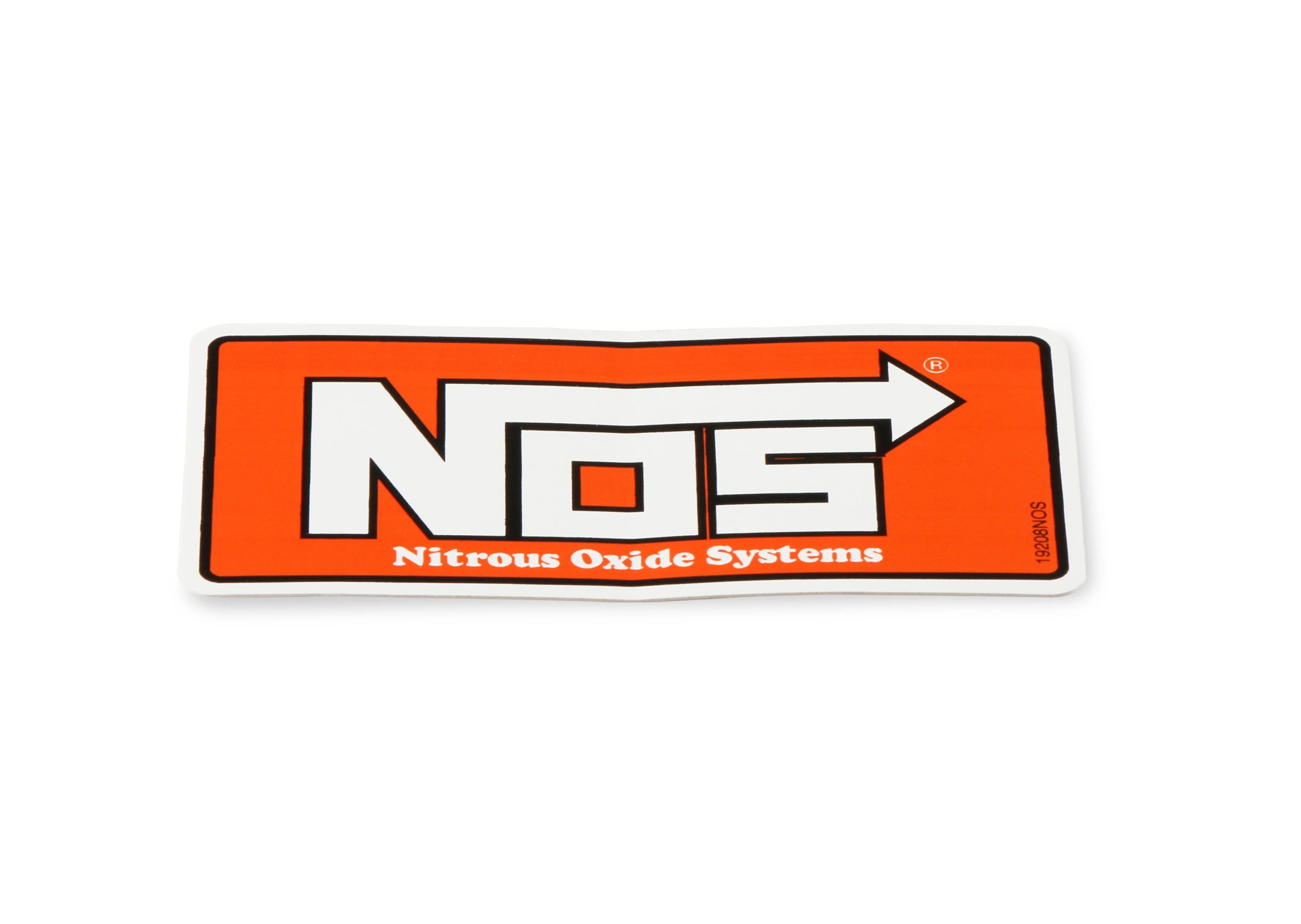 NOS/Nitrous Oxide System 19208NOS NOS Decal; Standard; 1 3/8 in. x 2 7/8 in.; NOS/Nitrous Oxide System 19208NOS