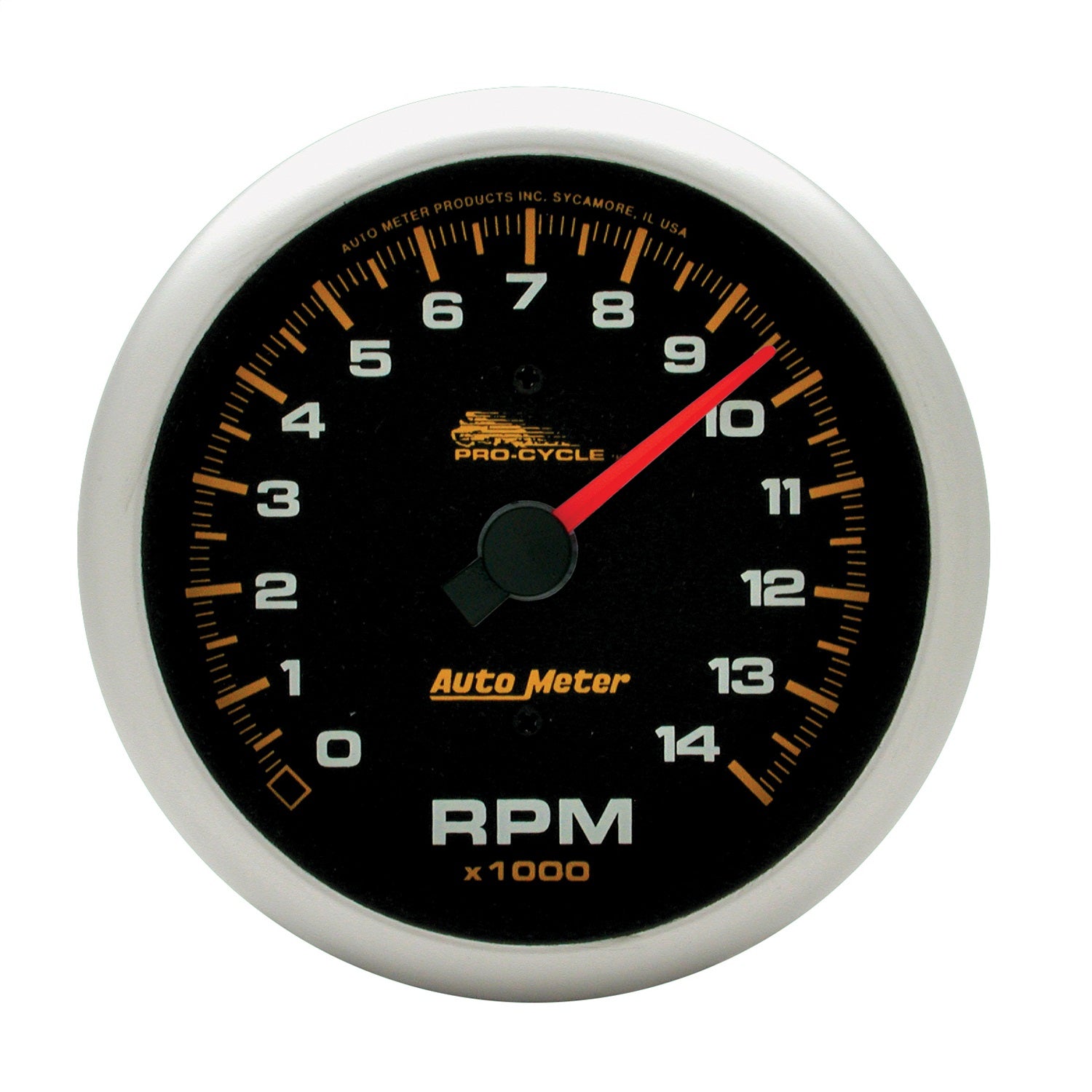 AutoMeter 19231 GAUGE; TACH; 3 3/4in.; 14K RPM; 2/4 CYLINDER; BLACK; PRO-CYCLE AutoMeter 19231