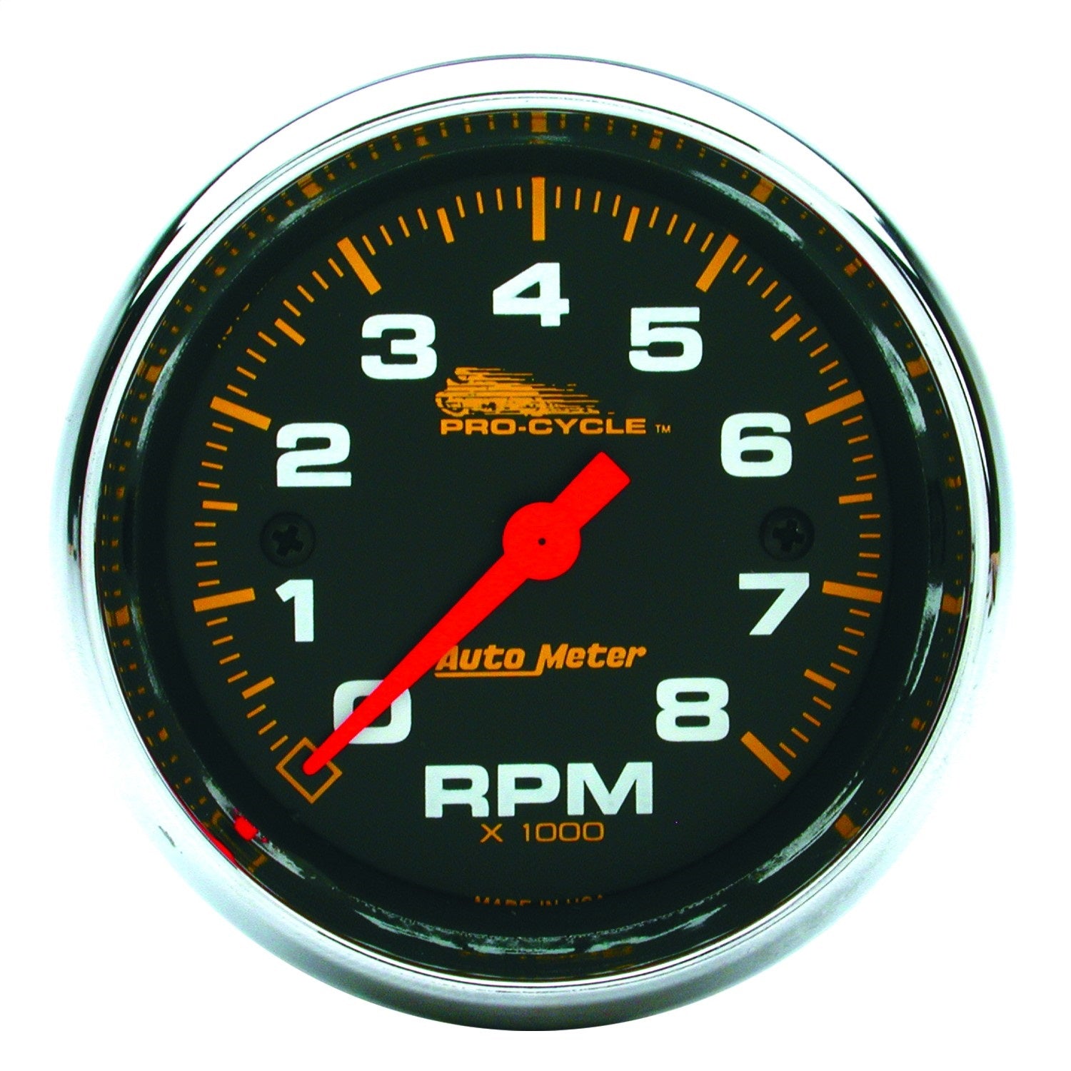 AutoMeter 19304 GAUGE; TACH; 2 5/8in.; 8K RPM; 2/4 CYLINDER; BLACK; PRO-CYCLE AutoMeter 19304