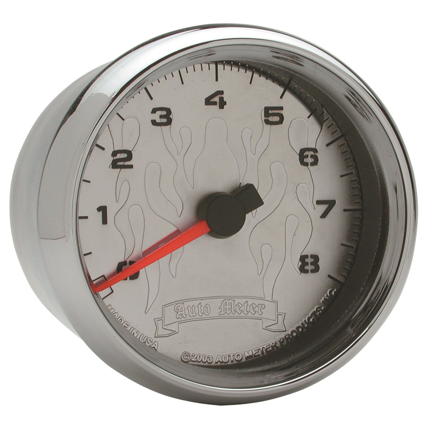 AutoMeter 19309 GAUGE; TACH; 2 5/8in.; 8K RPM; 2/4 CYLINDER; CHROME FLAME; PRO-CYCLE AutoMeter 19309