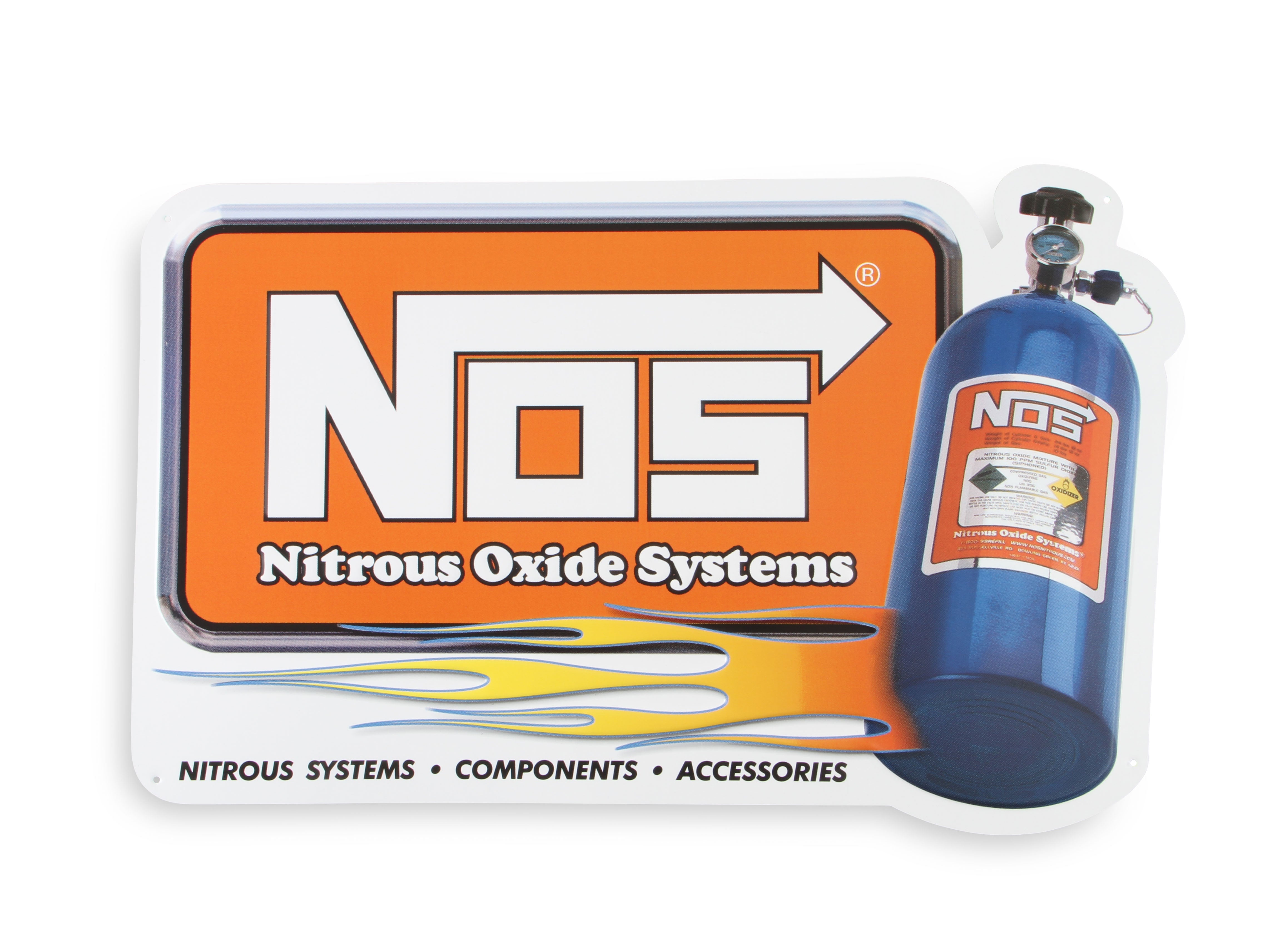 NOS/Nitrous Oxide System 19327NOS NOS Metal Sign NOS/Nitrous Oxide System 19327NOS