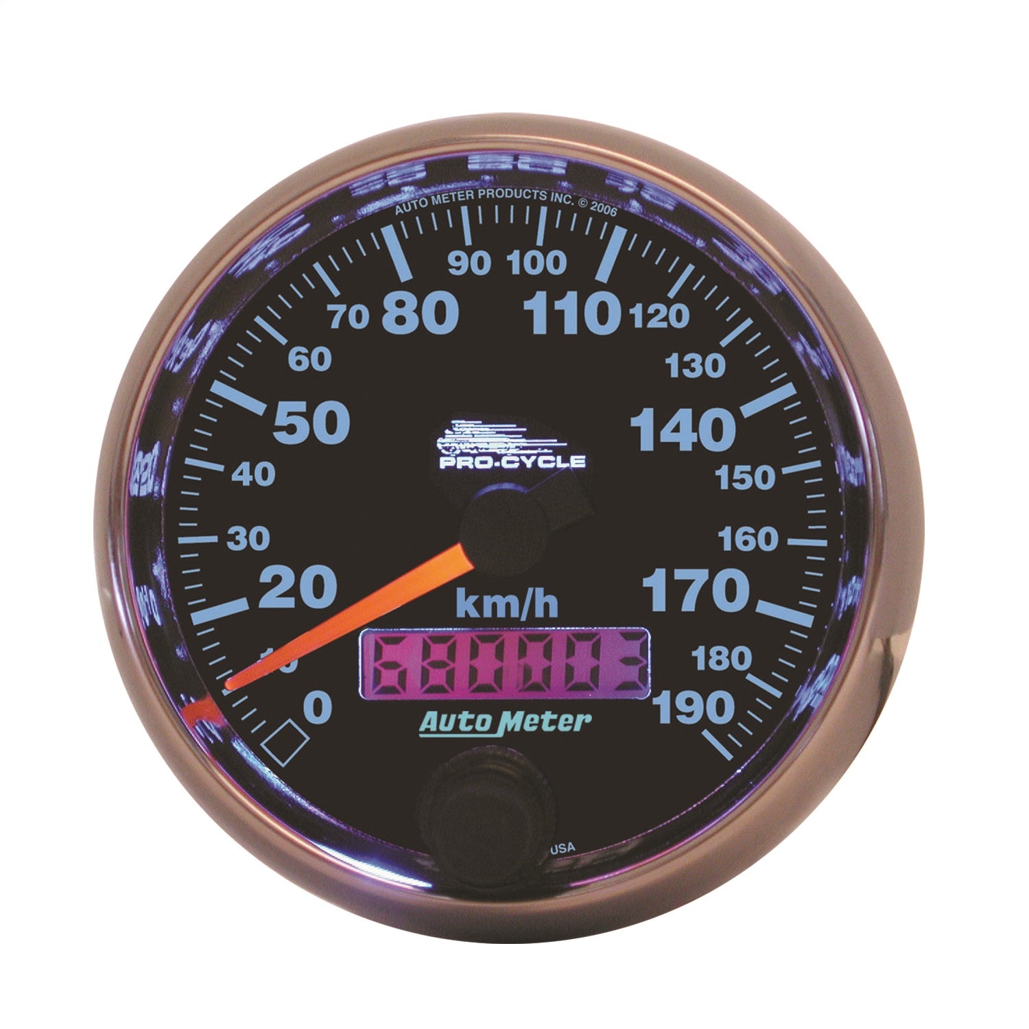 AutoMeter 19340-M GAUGE; SPEEDO; 2 5/8in.; 190 KM/H; ELEC; BLACK; PRO-CYCLE AutoMeter 19340-M