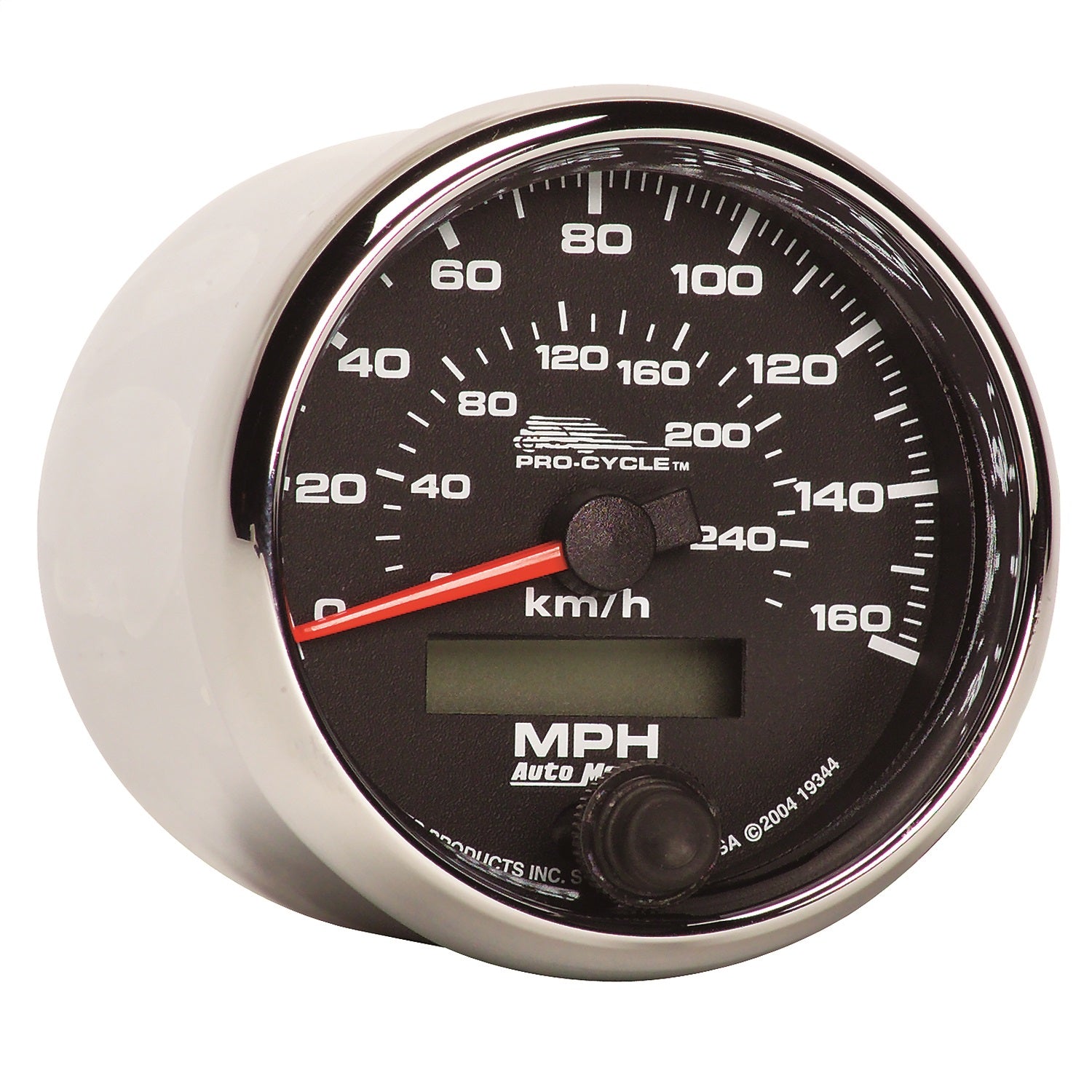 AutoMeter 19344 GAUGE; SPEEDO; 2 5/8in.; 160 MPH/260KM/H; ELEC; BLACK; PRO-CYCLE AutoMeter 19344
