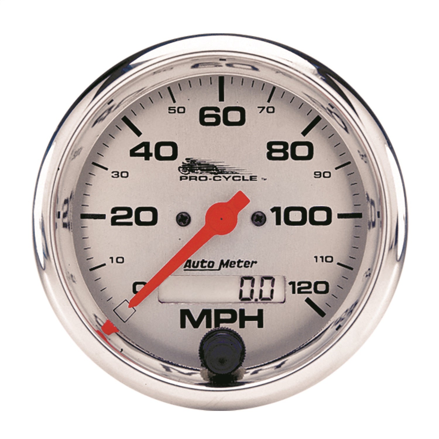 AutoMeter 19352 GAUGE; SPEEDO; 3 3/4in.; 120 MPH; ELEC; SILVER; PRO-CYCLE AutoMeter 19352