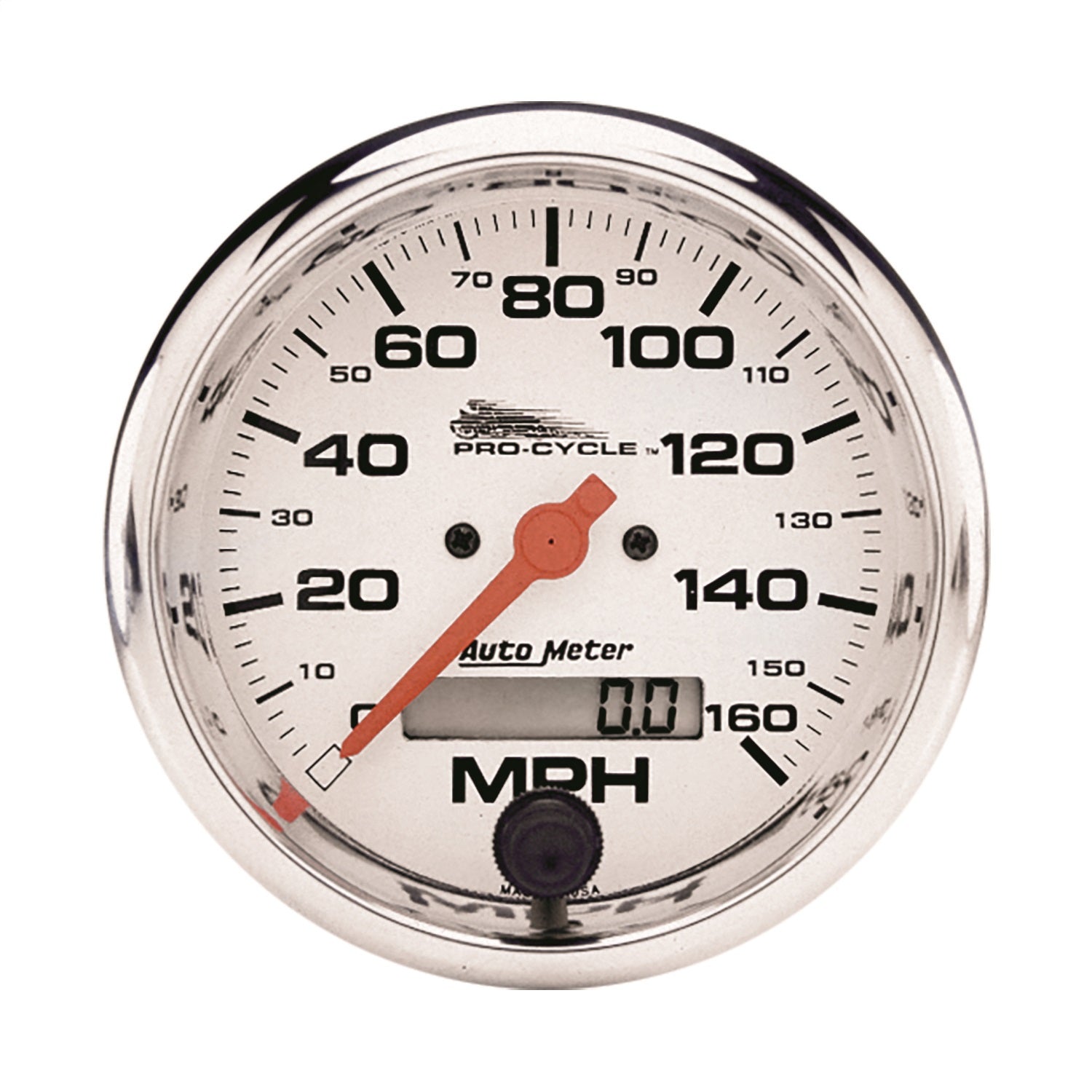 AutoMeter 19355 GAUGE; SPEEDO; 3 3/4in.; 160 MPH; ELEC; WHITE; PRO-CYCLE AutoMeter 19355