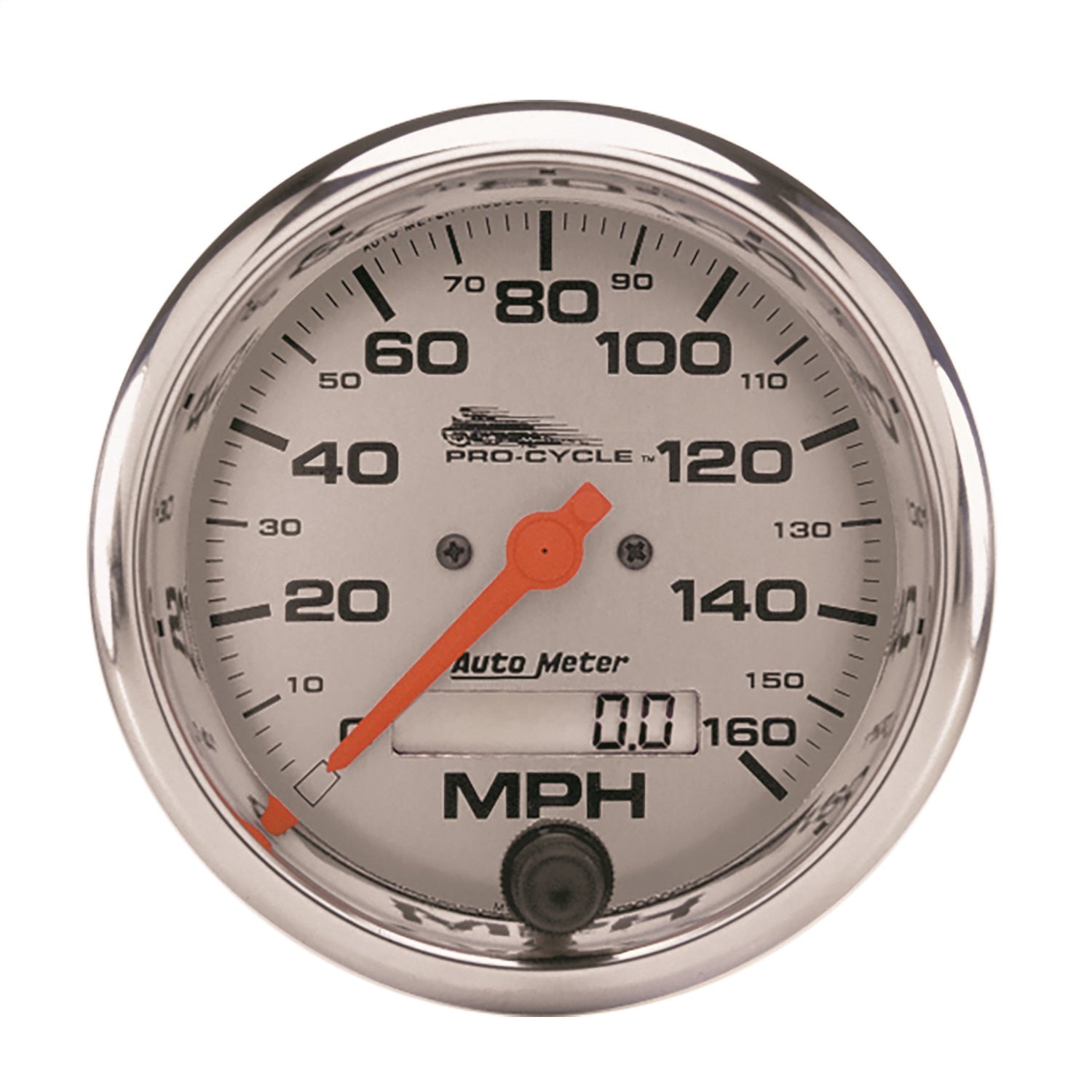 AutoMeter 19356 GAUGE; SPEEDO; 3 3/4in.; 160 MPH; ELEC; SILVER; PRO-CYCLE AutoMeter 19356