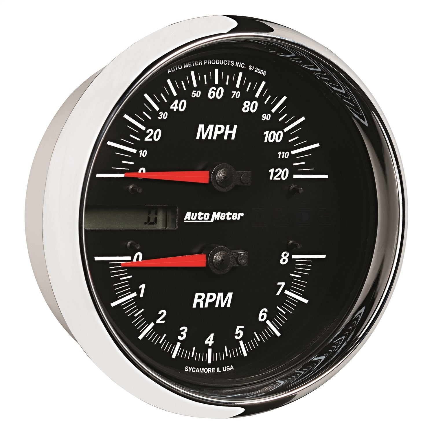 AutoMeter 19466 5in. DIRECT FIT TACHOMETER/SPEEDOMETER COMBO; 8K RPM/120 MPH; BLACK; PRO-CYCLE AutoMeter 19466