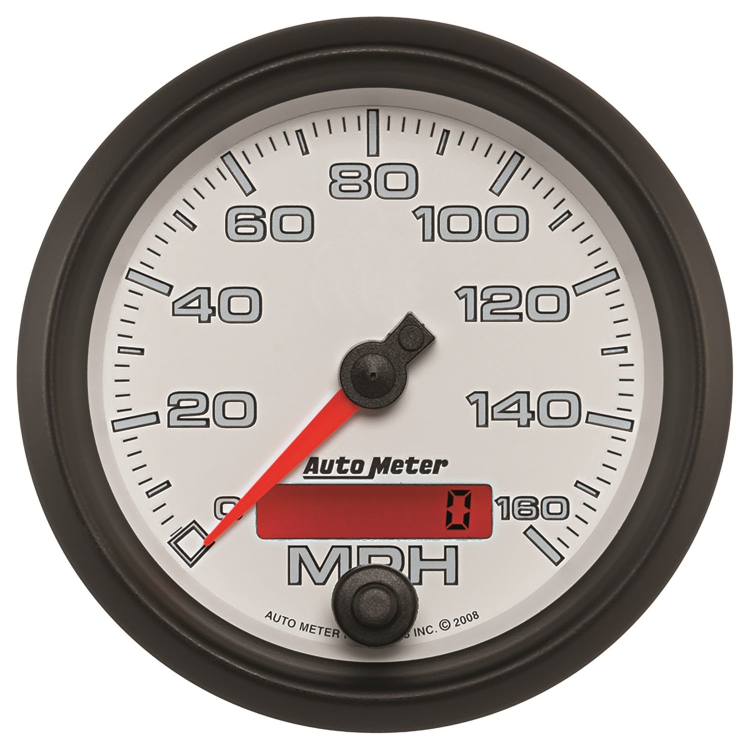 AutoMeter 19589 GAUGE; SPEEDOMETER; 3 3/8in.; 160MPH; ELEC. PROGRAMMABLE; WHITE; PRO-CYCLE AutoMeter 19589