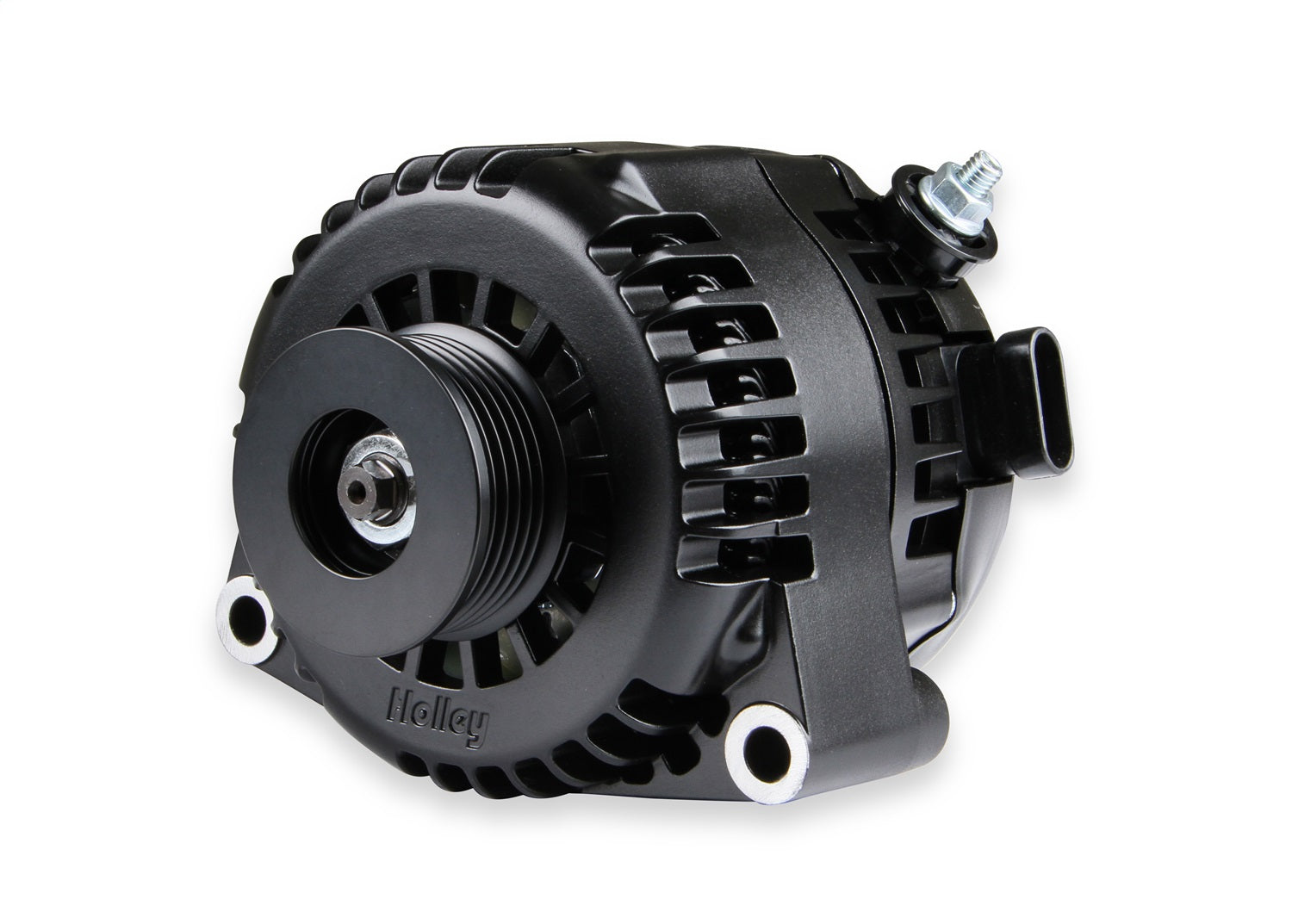Holley 197-303 Alternator; 150 Amp; 1 Wire; Aluminum; Black Finish; Holley 197-303