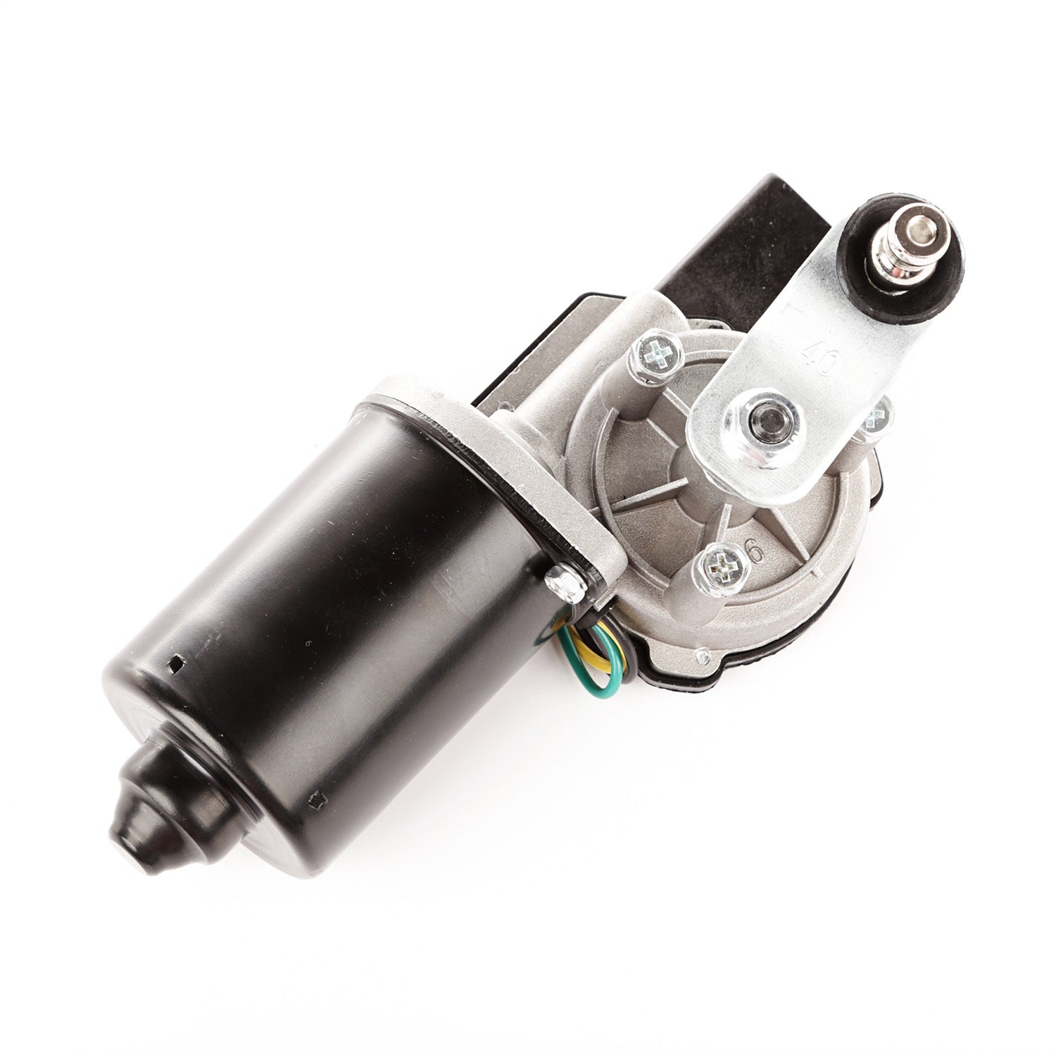 Omix 19715.10 Windshield Wiper Motor; Front; Black; Steel; Omix 19715.10
