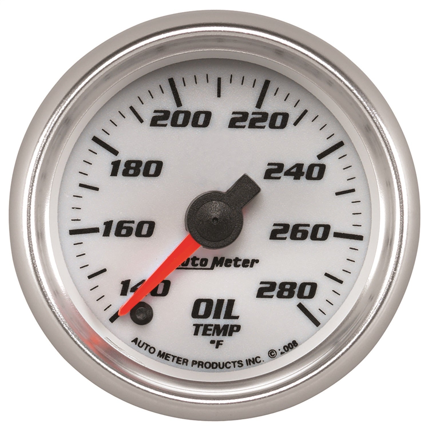 AutoMeter 19740 GAUGE; OIL TEMP; 2 1/16in.; 140-280deg.F; DIGITAL STEPPER MOTOR; WHITE; PRO-CYCL AutoMeter 19740