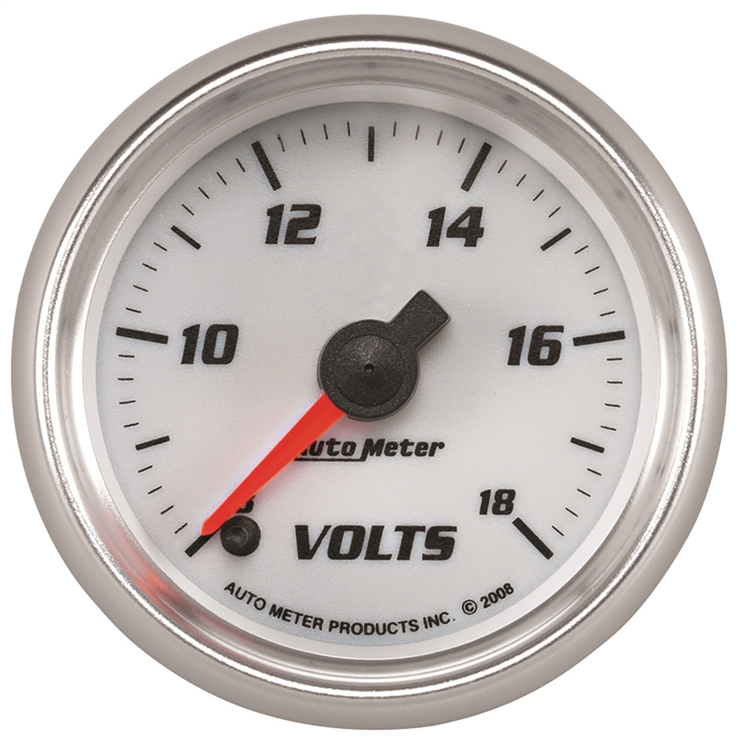 AutoMeter 19792 GAUGE; VOLTMETER; 2 1/16in.; 18V; DIGITAL STEPPER MOTOR; WHITE; PRO-CYCLE AutoMeter 19792