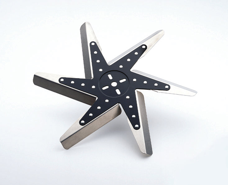 Black Center with Clear Anodized Blades - 8000 RPM max