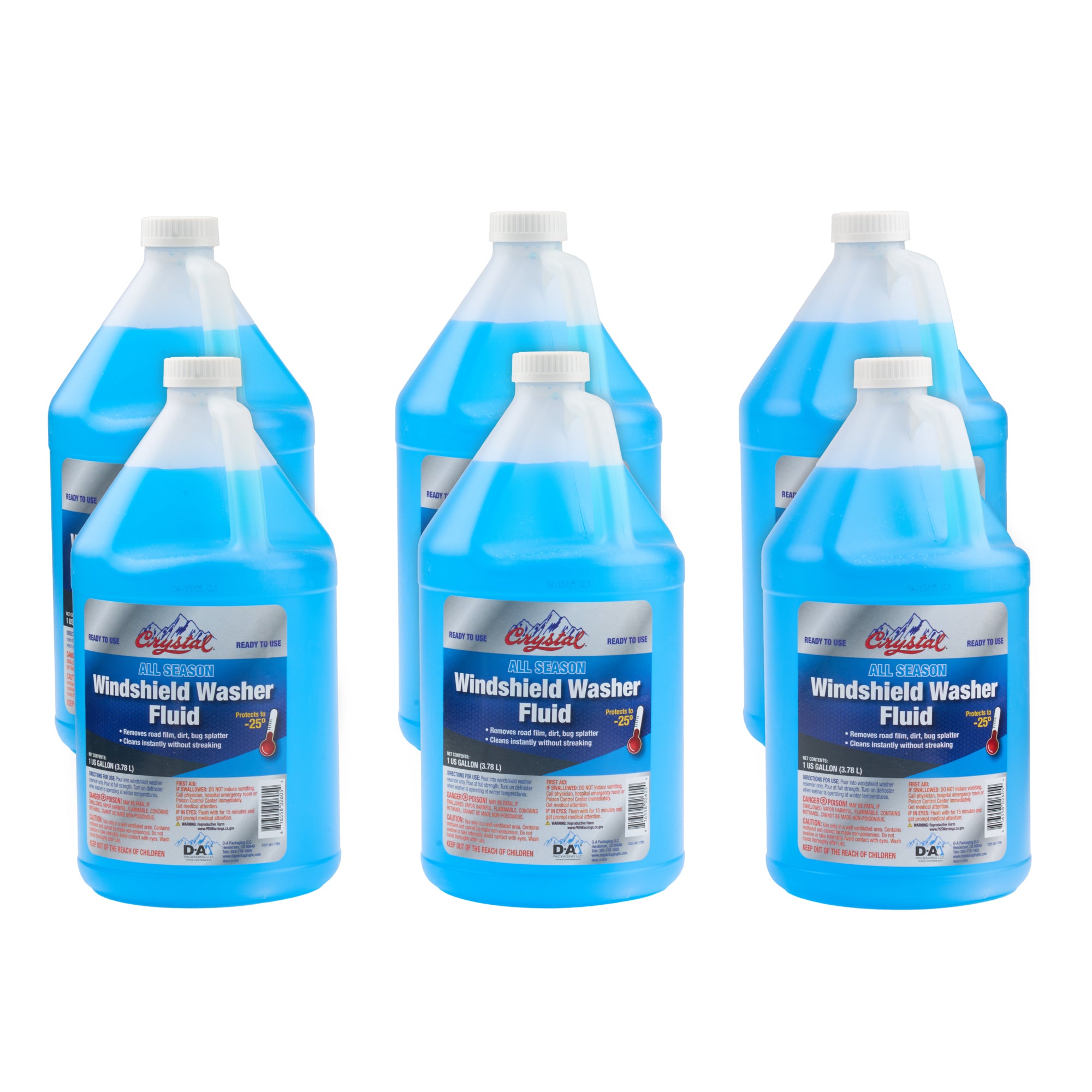PennGrade 6K-CRYWWASH-6/1 Windshield Washer Fluid -25F Case 6 x 1 Gallon PennGrade 6K-CRYWWASH-6/1