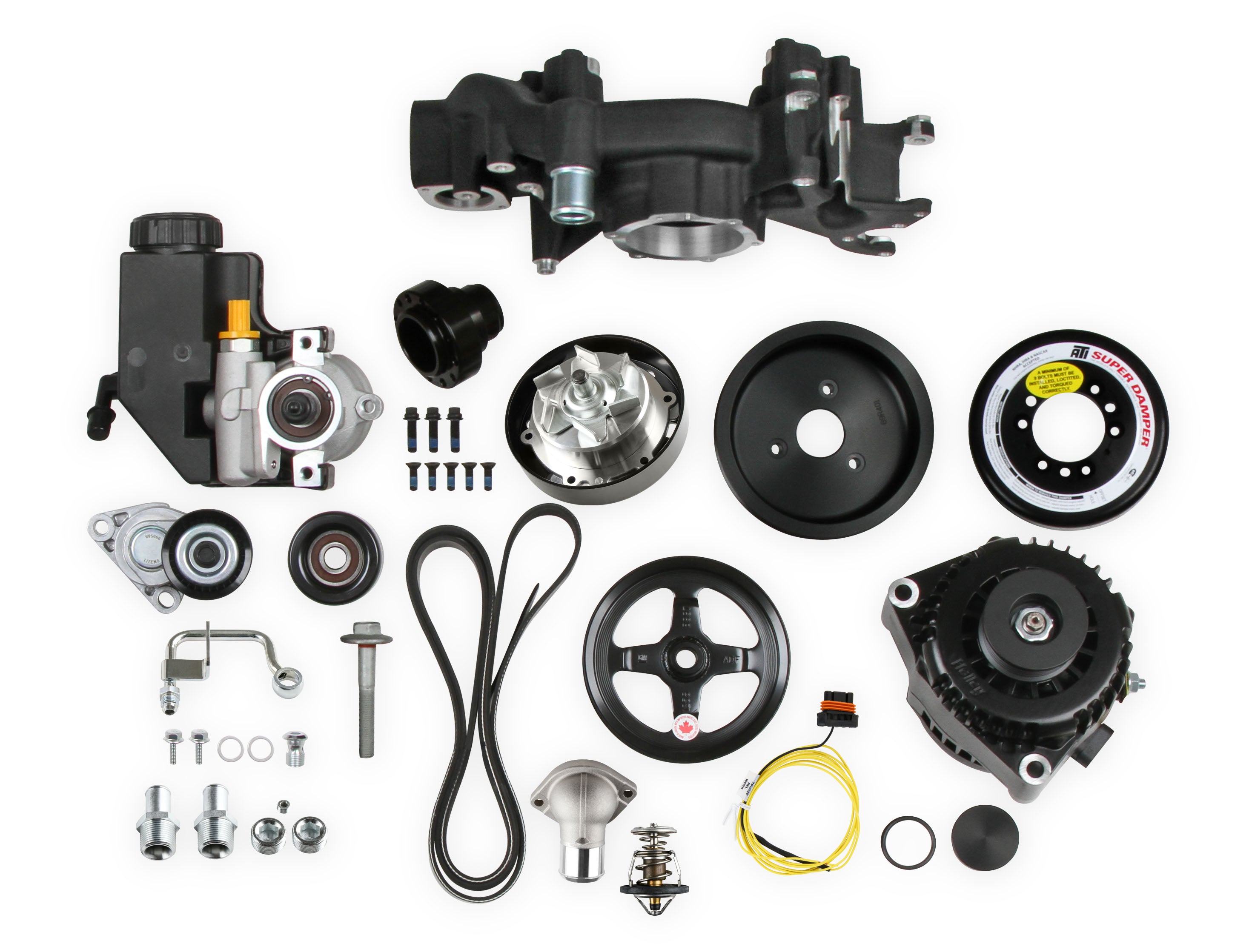 Holley 20-181BK Mid-Mount Complete Race Accessory System Holley 20-181BK