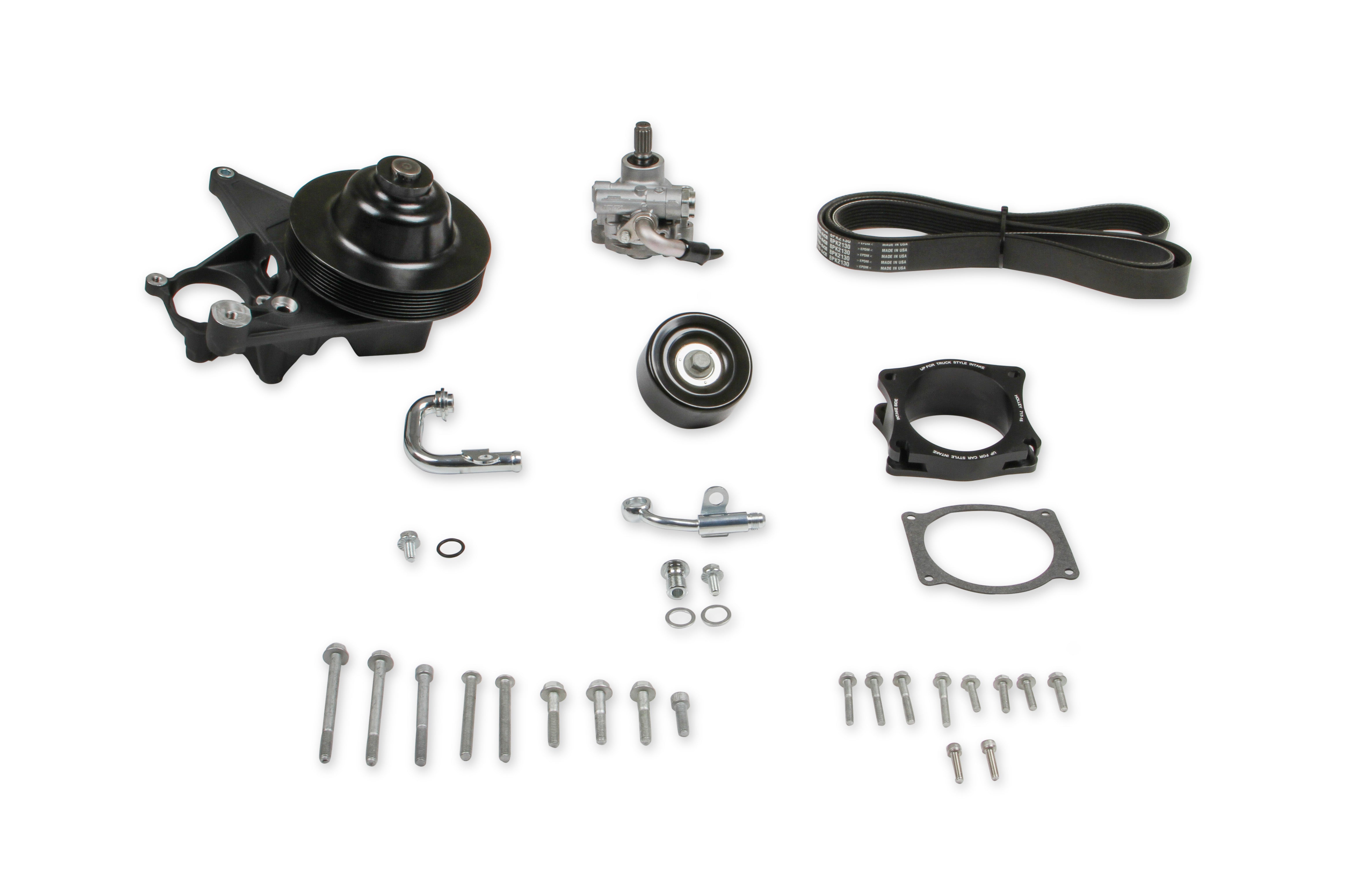 Hydraulic Power Steering Add-on System for LT4 Dry Sump Engines-Black Finish