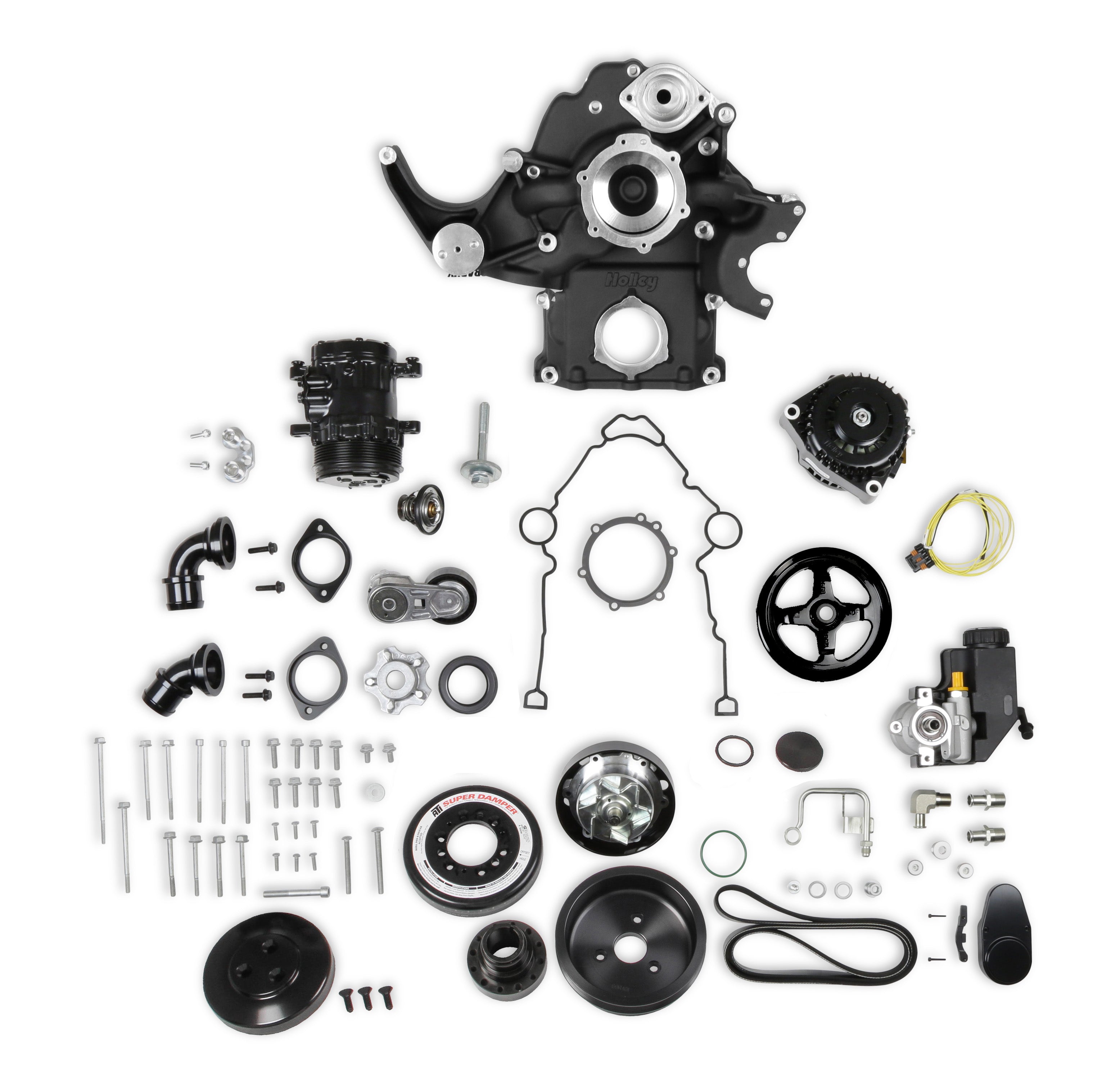 Holley 20-292BK Holley Premium Mid-Mount Complete Accessory System Holley 20-292BK