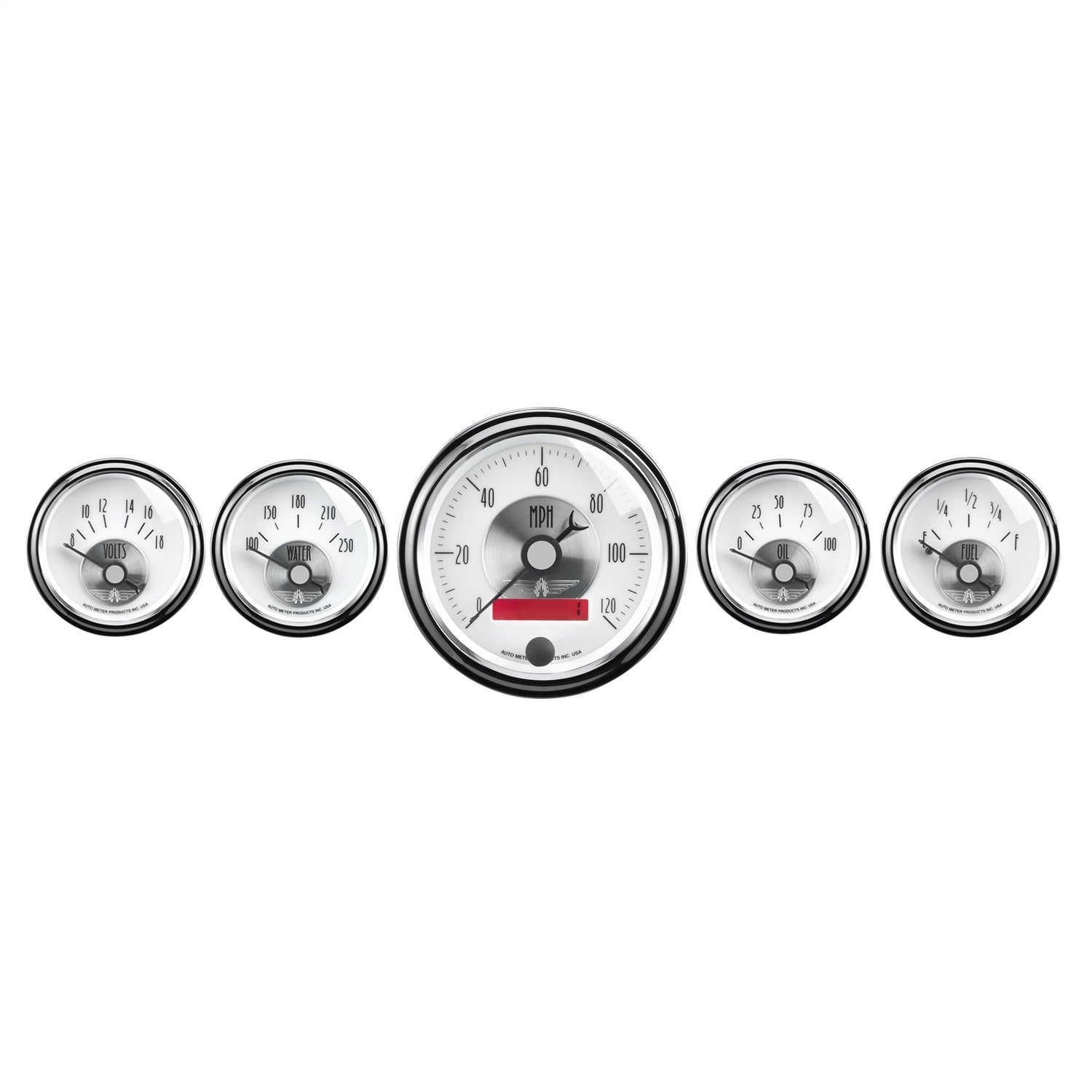 AutoMeter 2006 GAUGE KIT; 5 PC.; 3 3/8in./2 1/16in.; ELEC. SPEEDO W/LCD ODO; PRESTIGE PEARL AutoMeter 2006