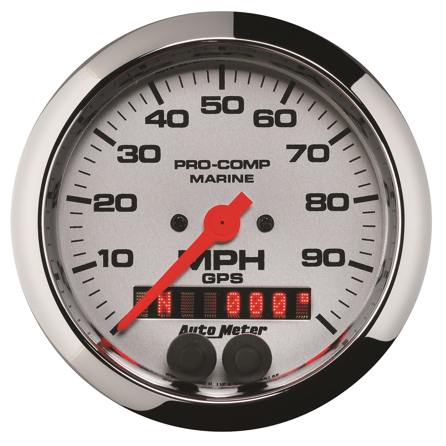 AutoMeter 200636-35 3-3/8in. GPS SPEEDOMETER; 0-100 MPH; MARINE CHROME ULTRA-LITE AutoMeter 200636-35