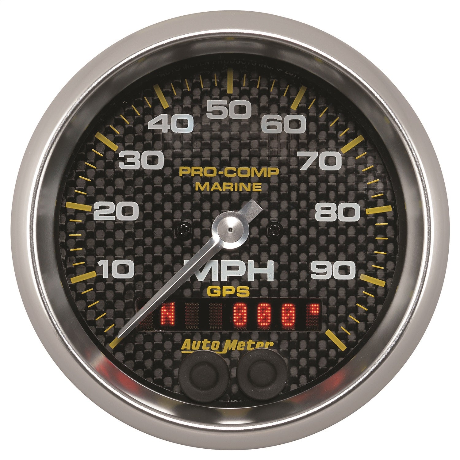 AutoMeter 200636-40 GAUGE; SPEEDOMETER; 3 3/8in.; 100MPH; GPS; MARINE CARBON FIBER AutoMeter 200636-40