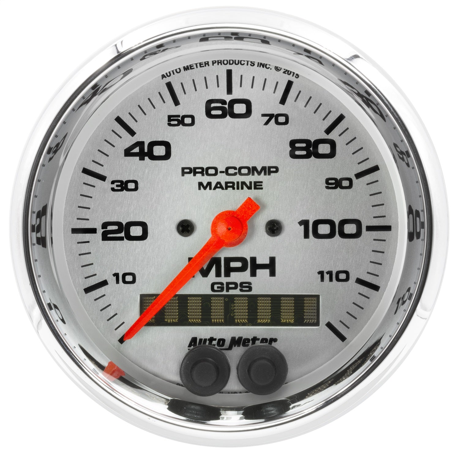 AutoMeter 200637-35 3-3/8in. GPS SPEEDOMETER; 0-120 MPH; MARINE CHROME ULTRA-LITE AutoMeter 200637-35