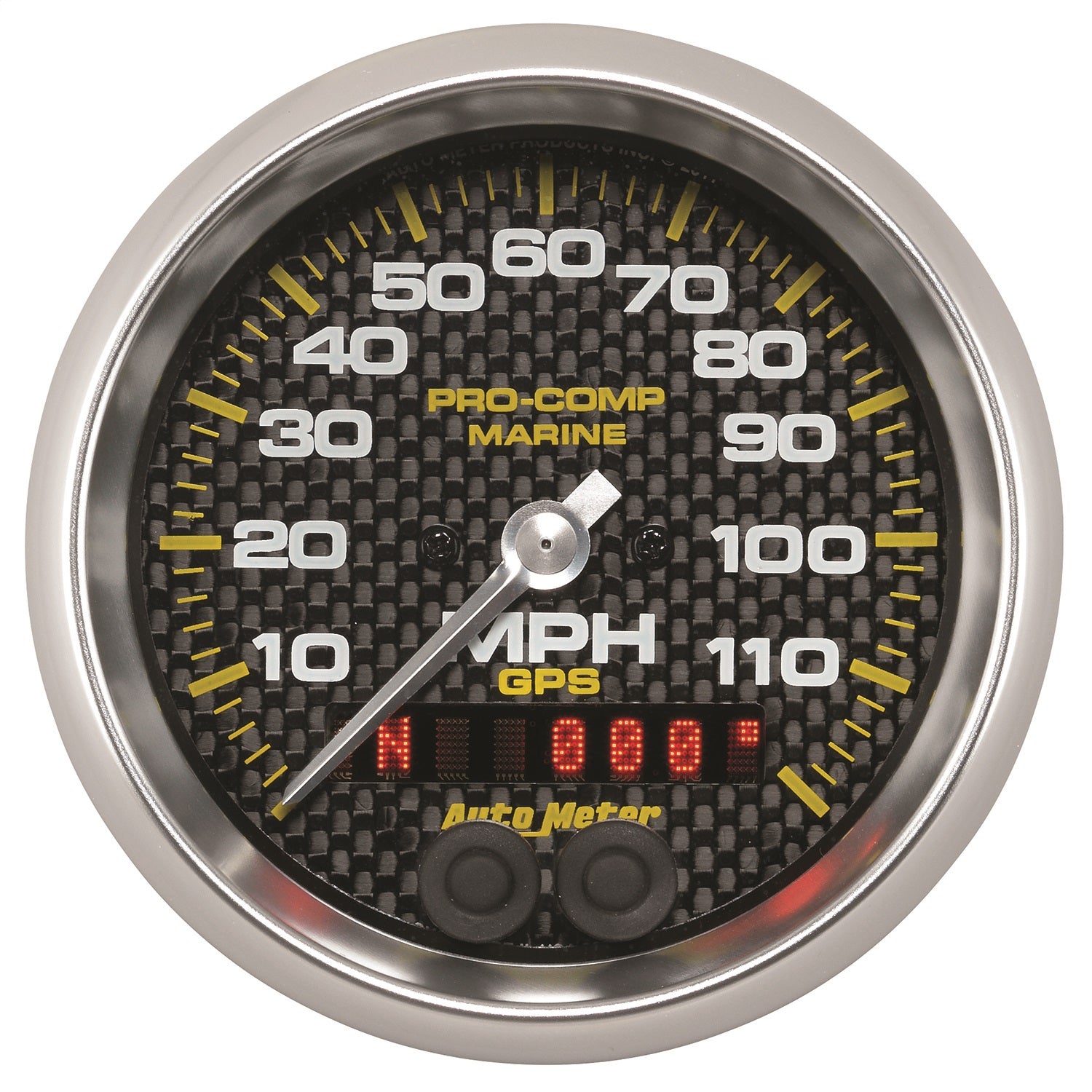 AutoMeter 200637-40 GAUGE; SPEEDOMETER; 3 3/8in.; 120MPH; GPS; MARINE CARBON FIBER AutoMeter 200637-40