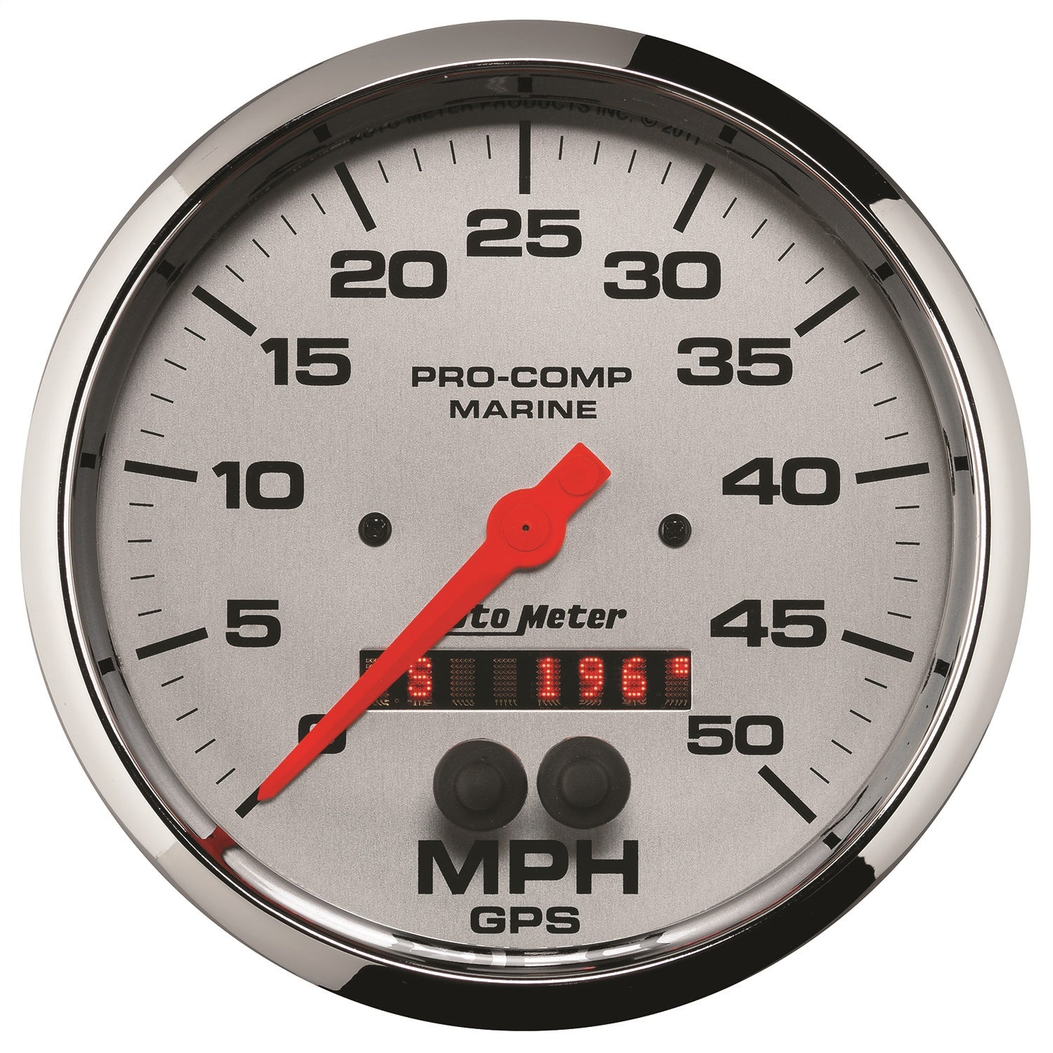 AutoMeter 200644-35 5in. GPS SPEEDOMETER; 0-50 MPH; MARINE CHROME ULTRA-LITE AutoMeter 200644-35