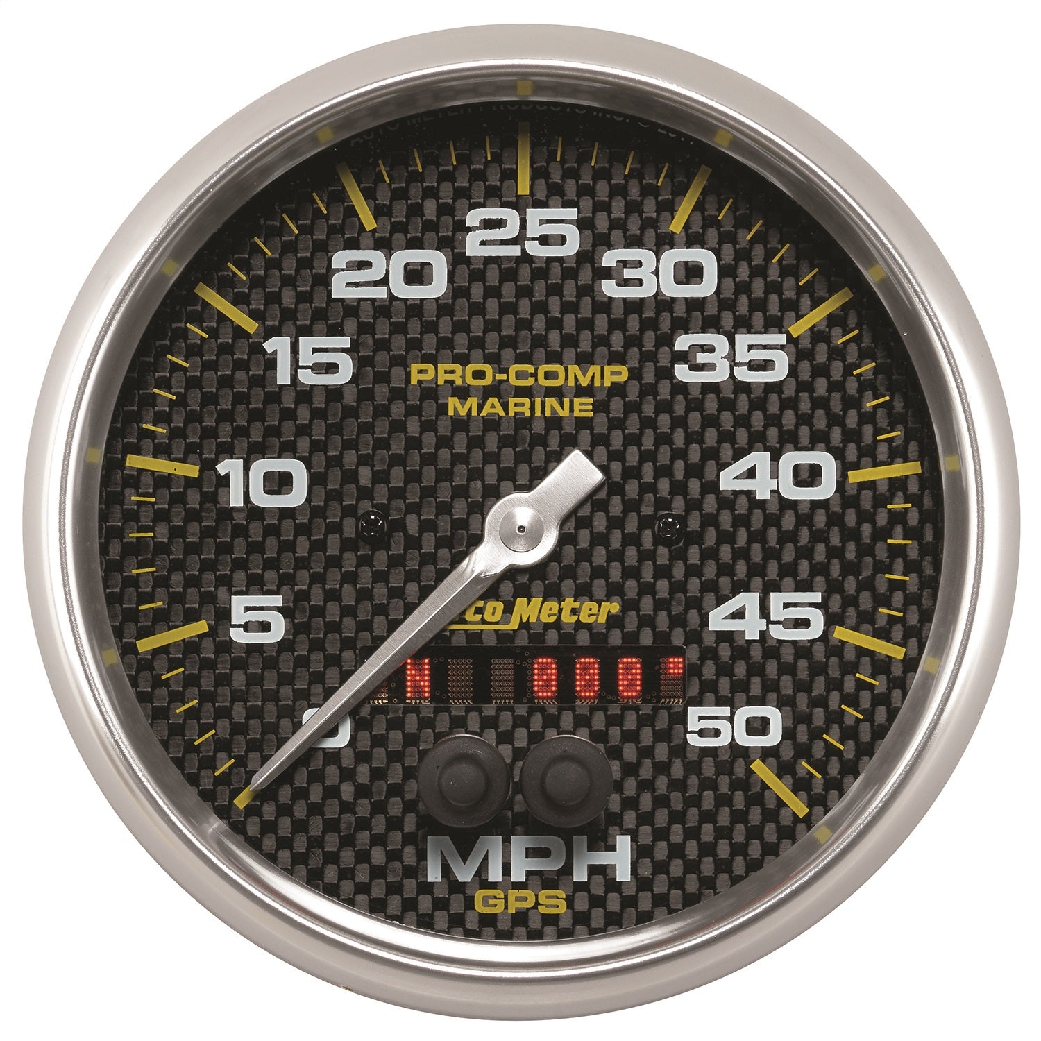 AutoMeter 200644-40 GAUGE; SPEEDOMETER; 5in.; 50MPH; GPS; MARINE CARBON FIBER AutoMeter 200644-40