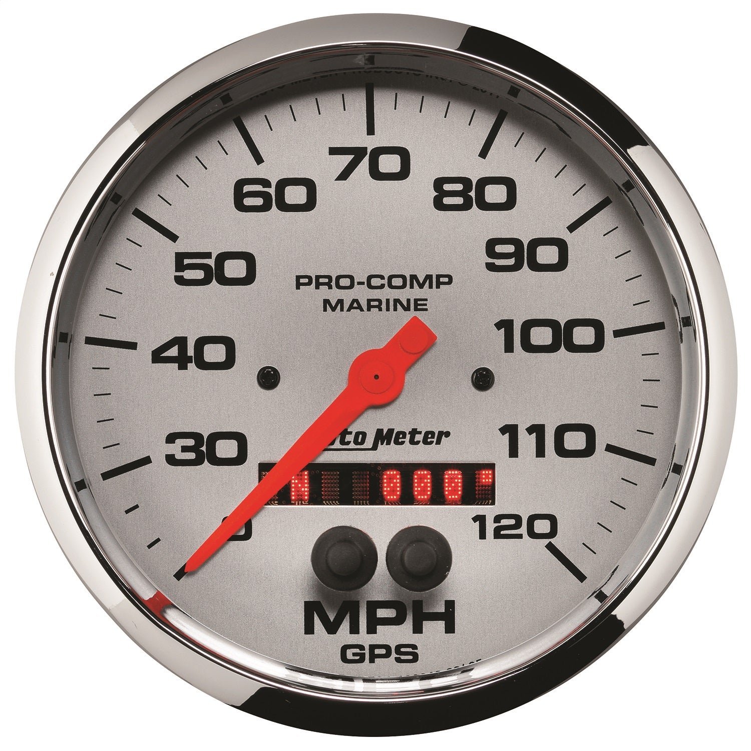 AutoMeter 200646-35 5in. GPS SPEEDOMETER; 0-120 MPH; MARINE CHROME ULTRA-LITE AutoMeter 200646-35