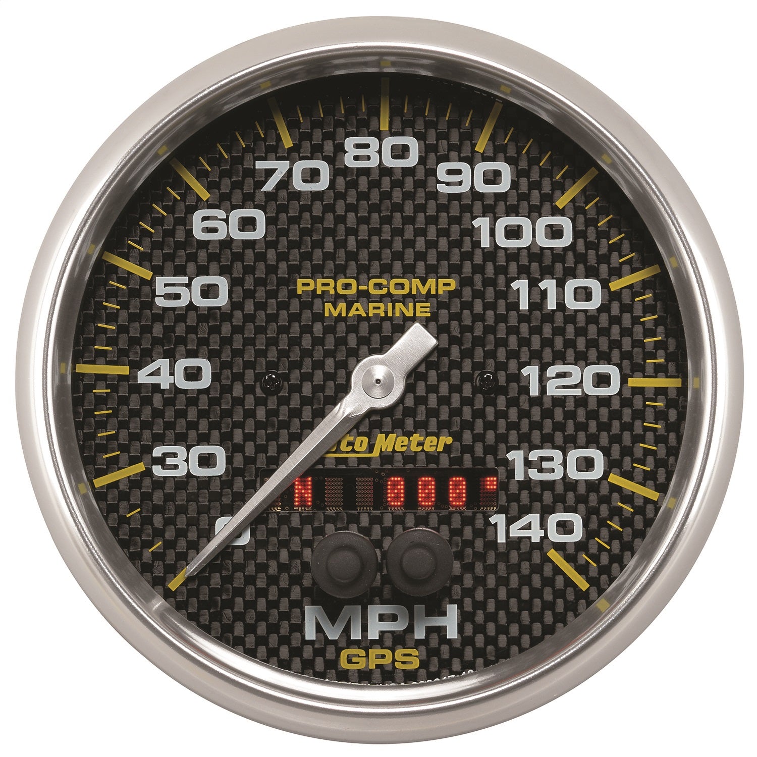 AutoMeter 200647-40 GAUGE; SPEEDOMETER; 5in.; 140MPH; GPS; MARINE CARBON FIBER AutoMeter 200647-40
