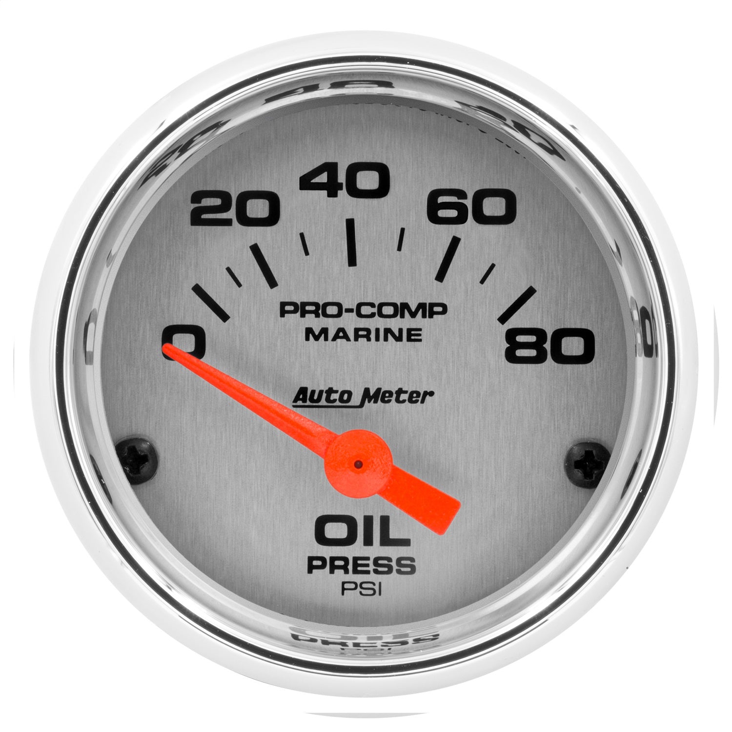 AutoMeter 200744-35 GAUGE; OIL PRESSURE; 2 1/16in.; 80PSI; ELECTRIC; MARINE CHROME AutoMeter 200744-35