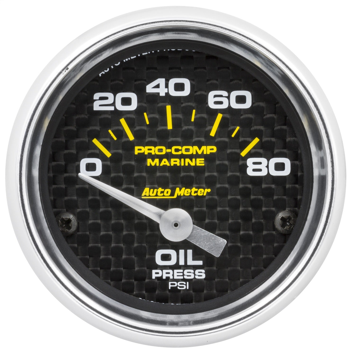 AutoMeter 200744-40 GAUGE; OIL PRESSURE; 2 1/16in.; 80PSI; ELECTRIC; MARINE CARBON FIBER AutoMeter 200744-40
