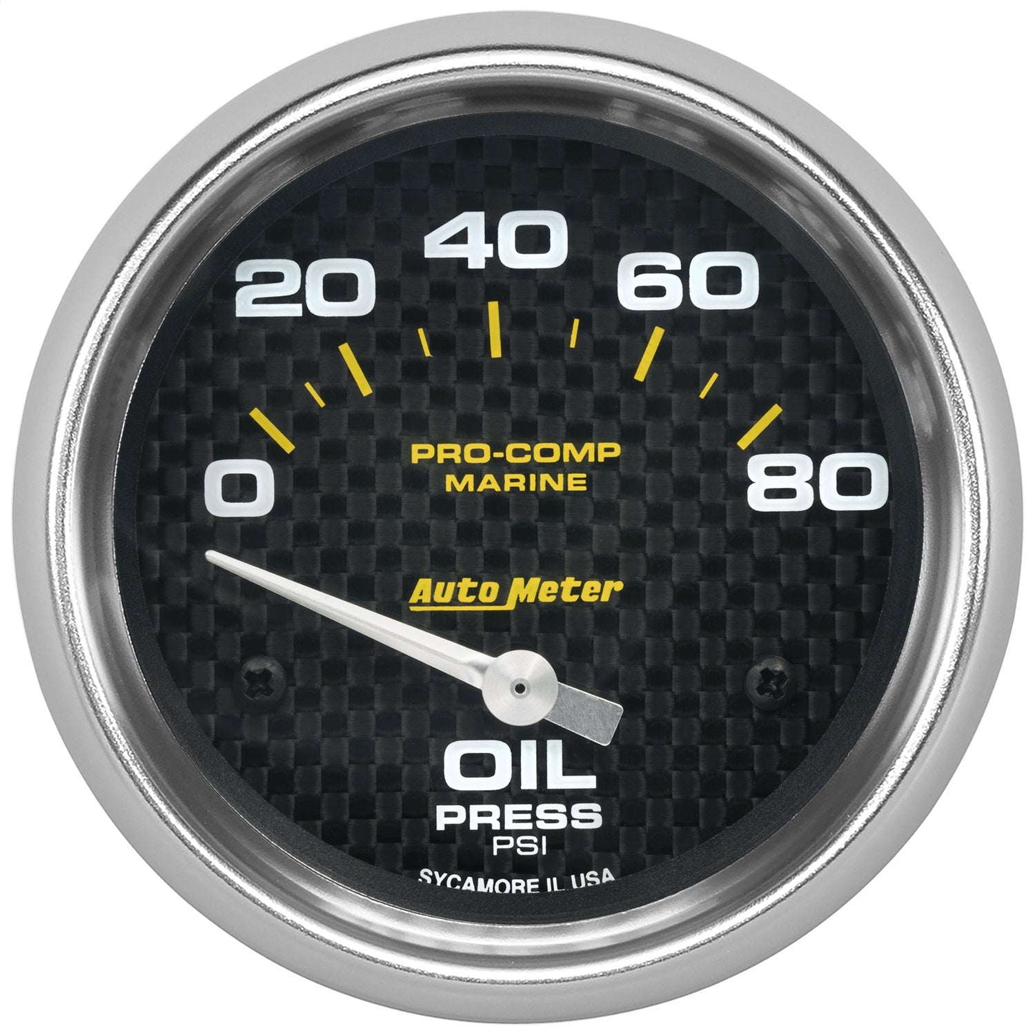 AutoMeter 200747-40 GAUGE; OIL PRESSURE; 2 5/8in.; 80PSI; ELECTRIC; MARINE CARBON FIBER AutoMeter 200747-40